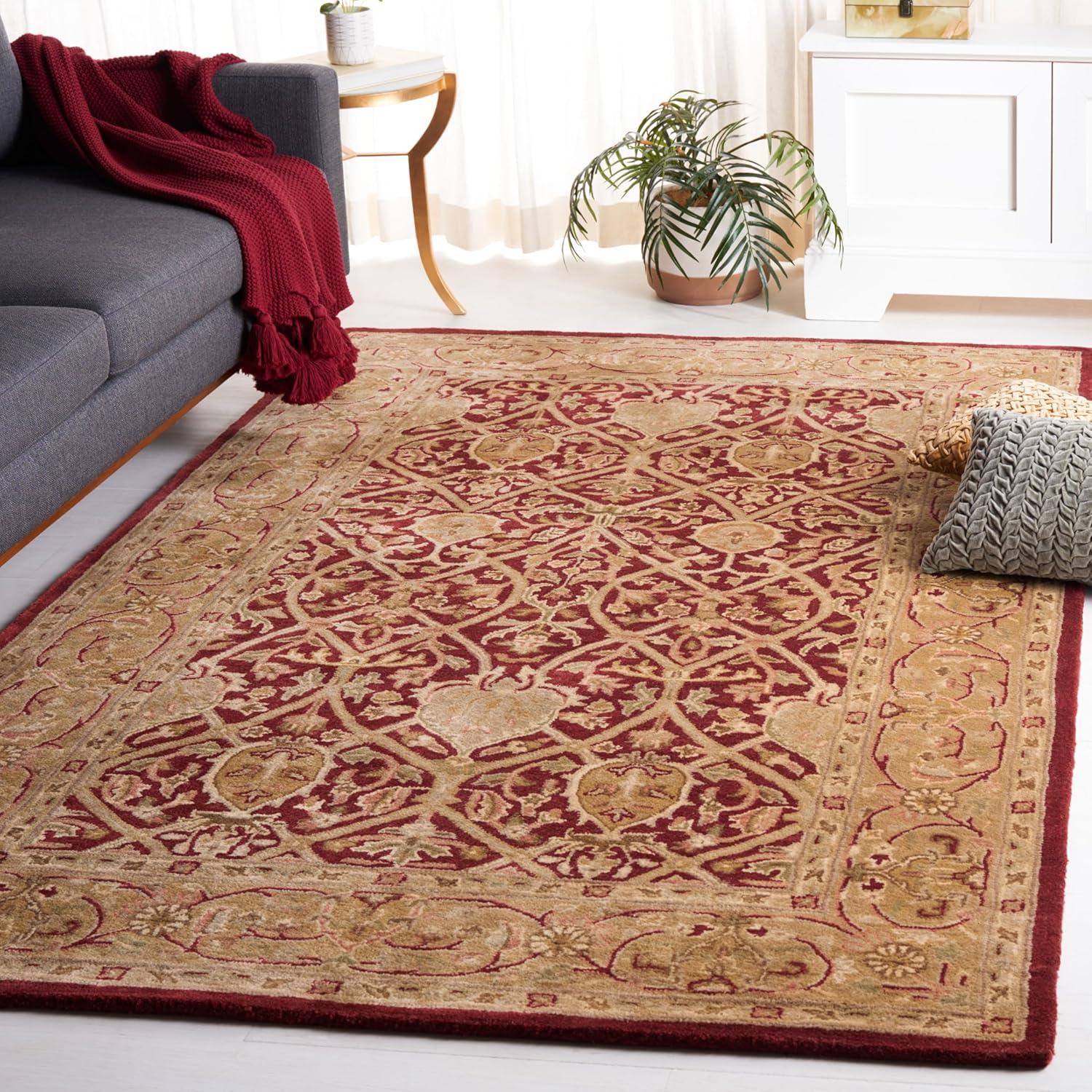 Persian Legend PL819 Hand Tufted Indoor Area Rug - 5'x8' - Red/Gold - Safavieh