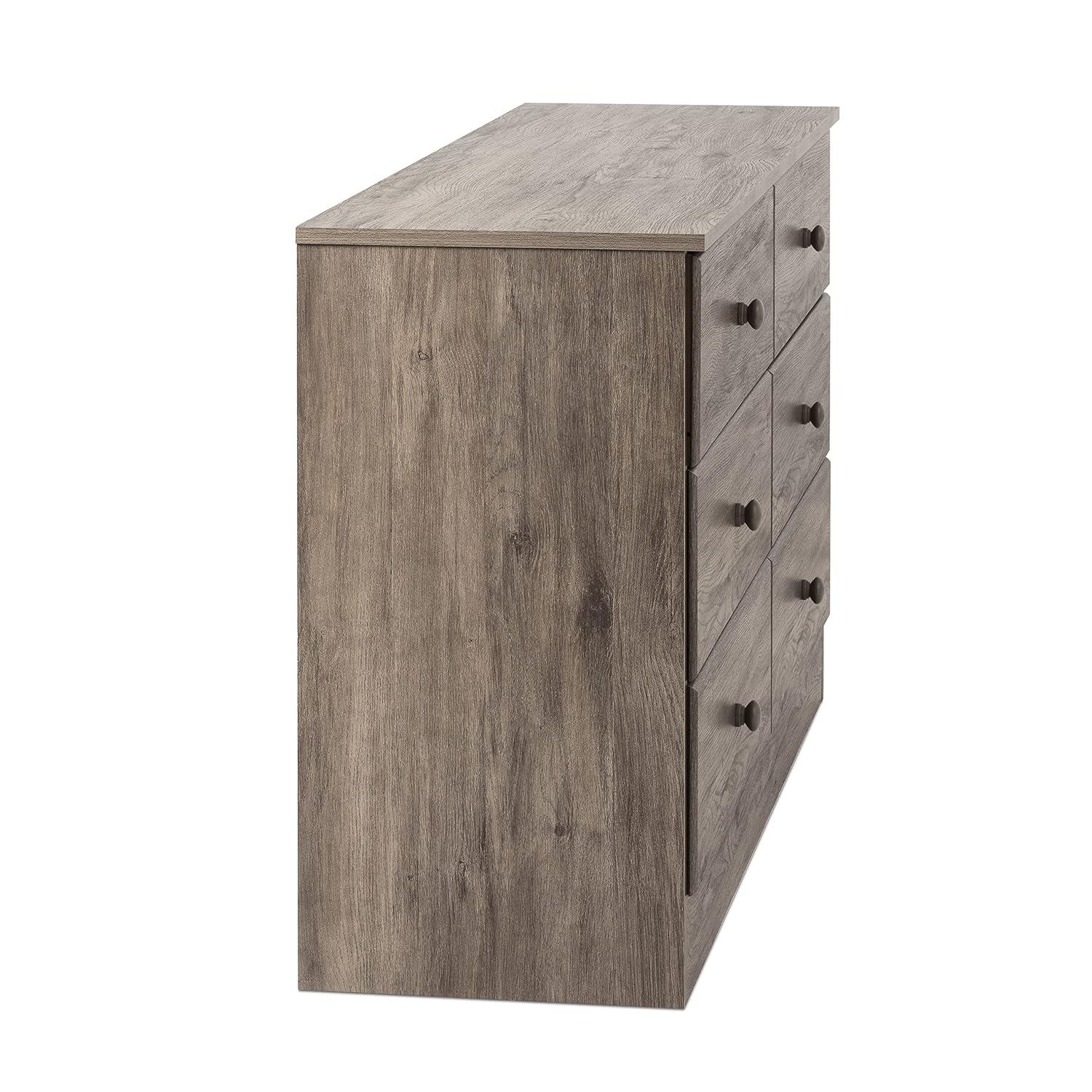 Astrid 6 Drawer Dresser White - Prepac: Laminated Wood Composite, Easy-Glide, Safety Stops