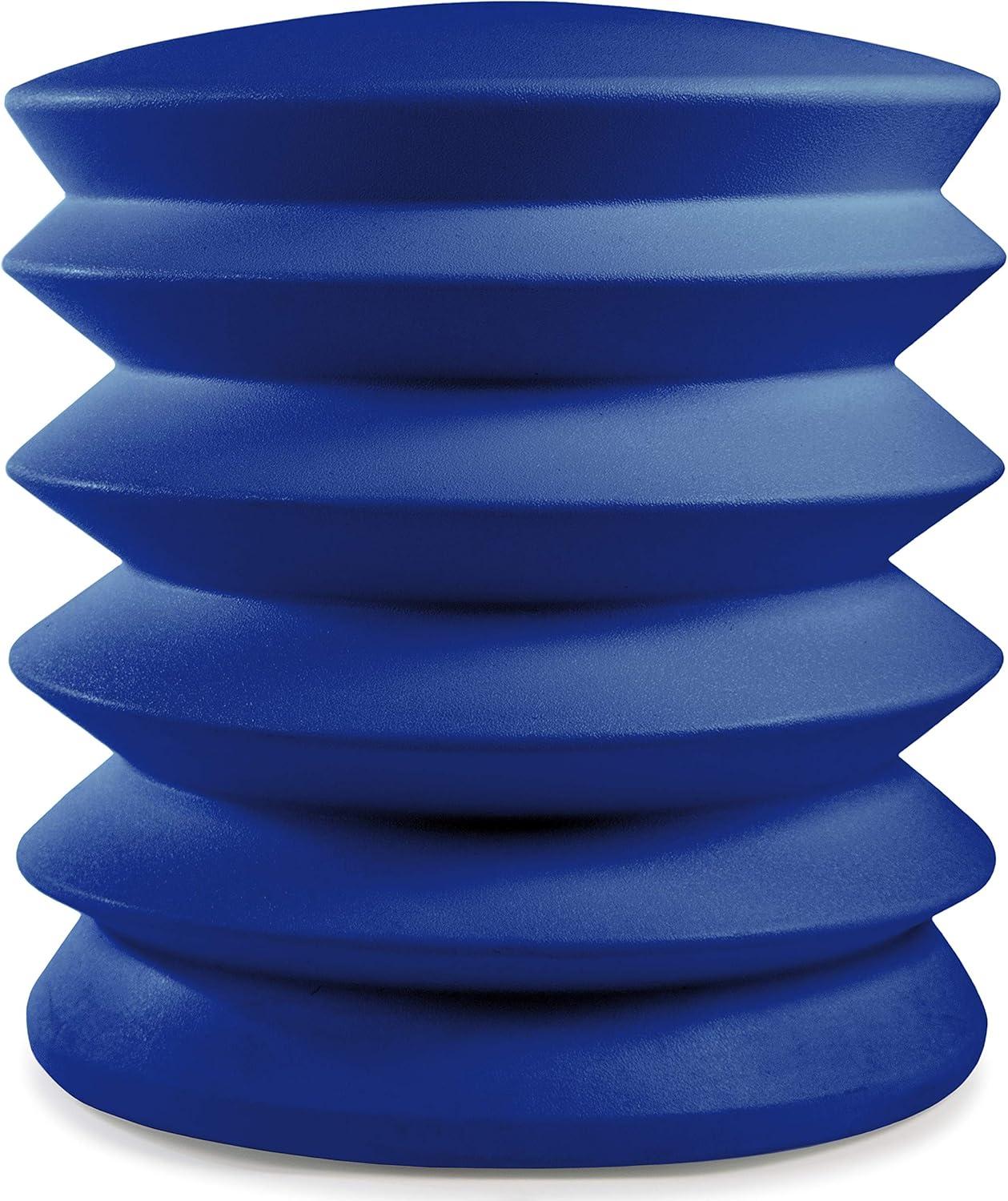 Blue Ergonomic Plastic Swivel Drum Stool