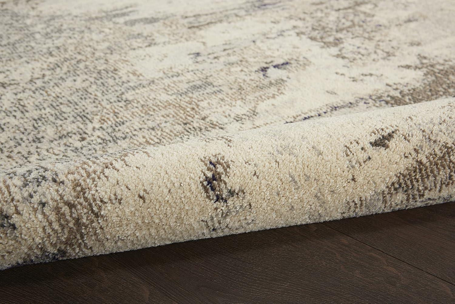 Nourison Celestial CES02 7'10" Round Ivory/Grey Area Rug