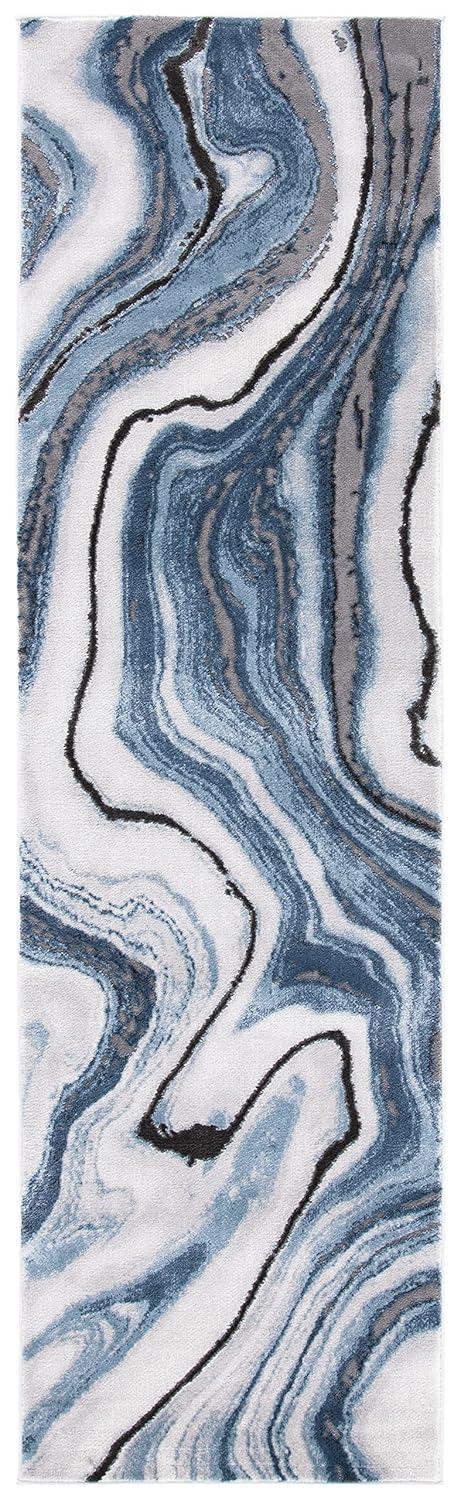 Craft CFT819 Loomed Indoor Runner Rug - Blue/Grey - 2'3"x14' - Safavieh