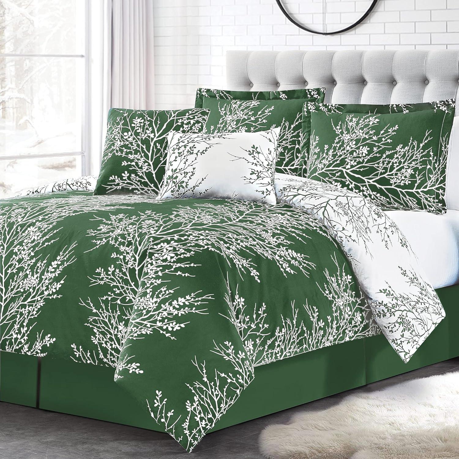 Spirit Linen Home Est. 1988 Foliage Microfiber Comforter Set - Twin, Hunter