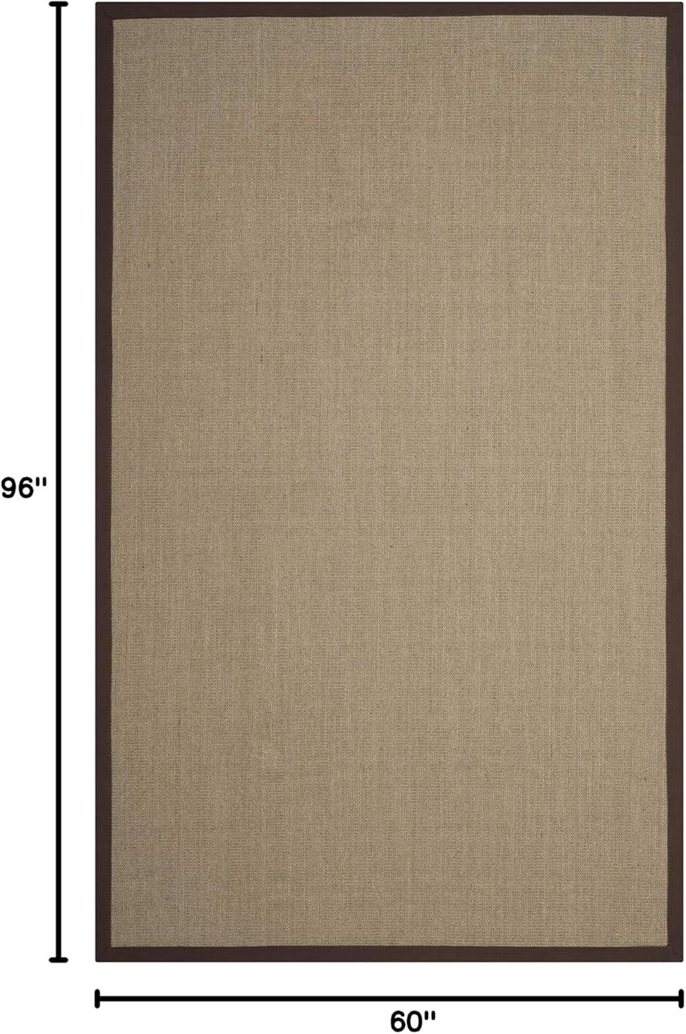 Natural Fiber NF131 Power Loomed Indoor Area Rug - Sage/Brown - 5'x8' - Safavieh