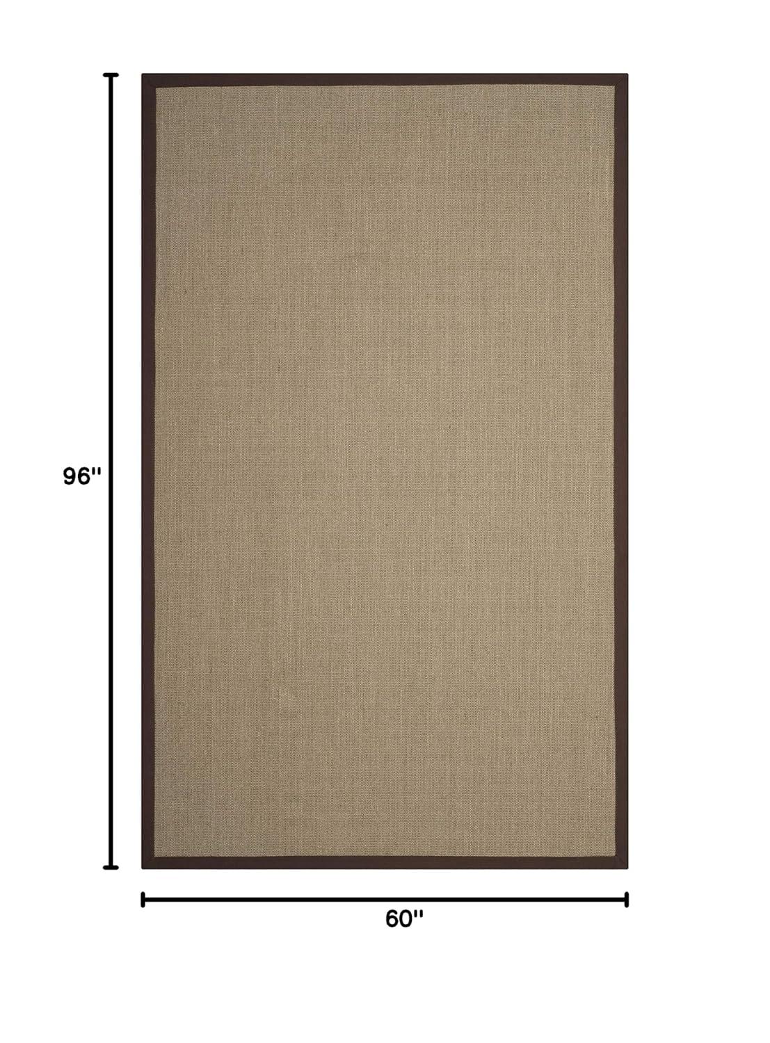 Natural Fiber NF131 Power Loomed Indoor Area Rug - Sage/Brown - 5'x8' - Safavieh