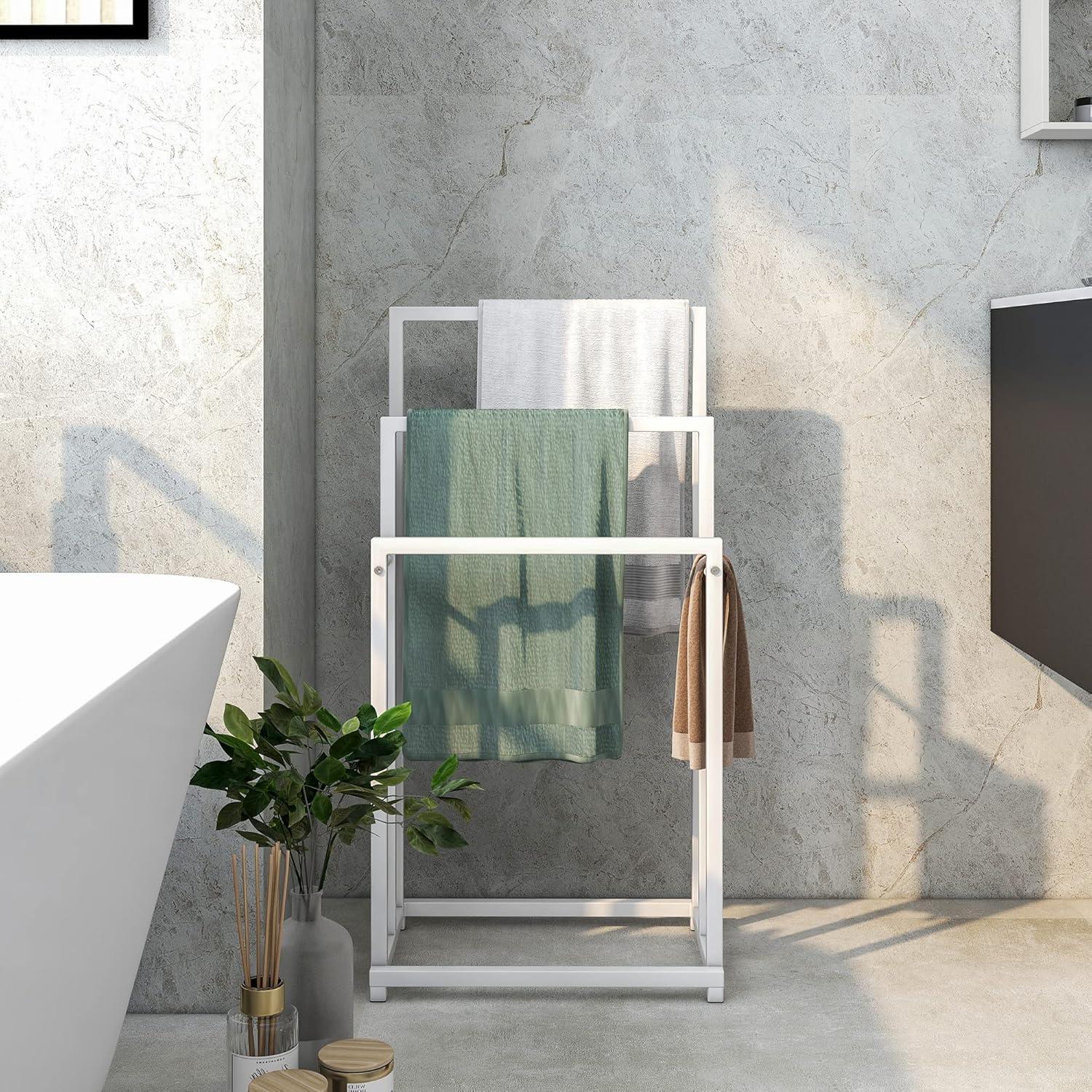 Freestanding 3-tier metal towel rack