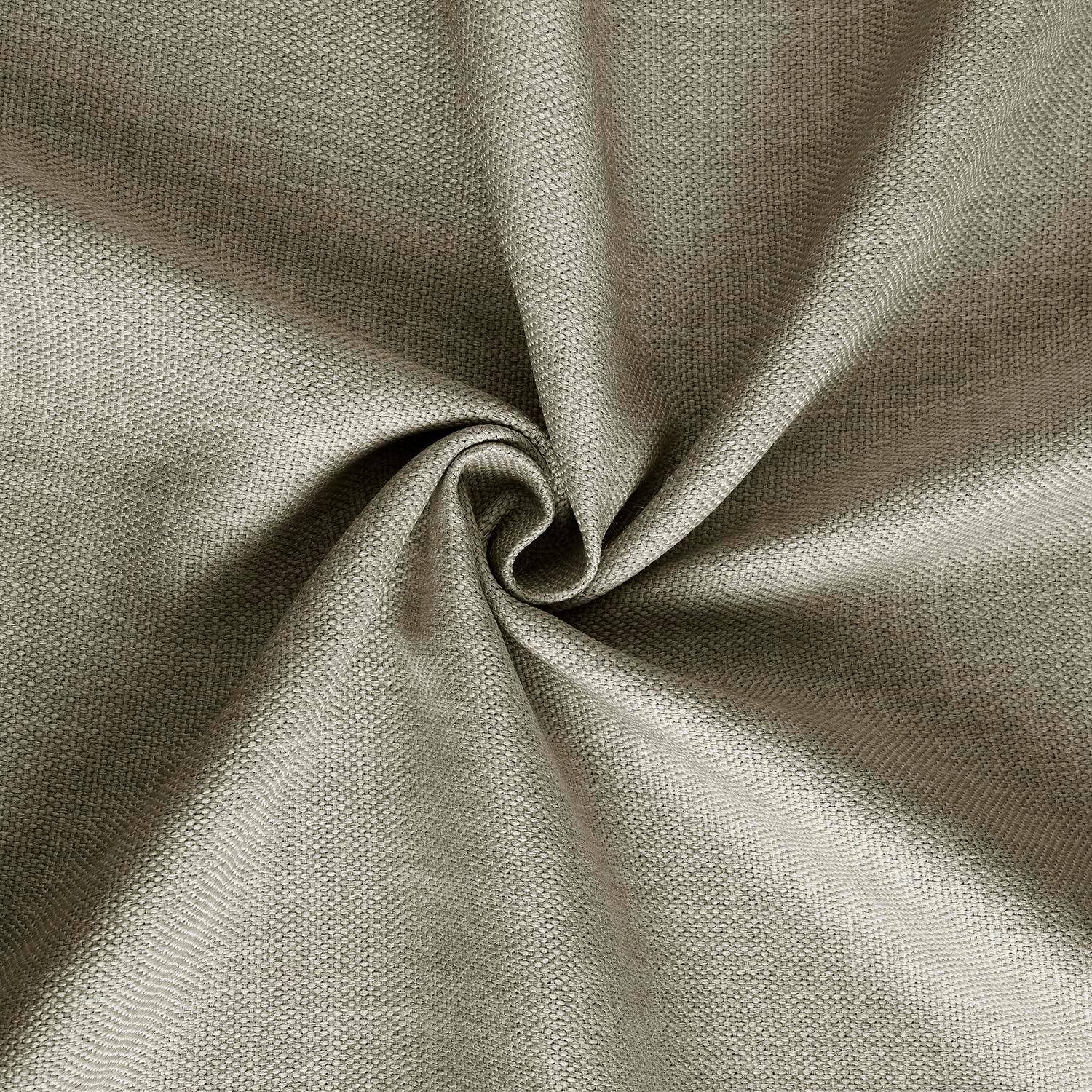 Oatmeal Faux Linen Extra Wide Room Darkening Curtain (1 Panel), Oatmeal, 100W X 108L
