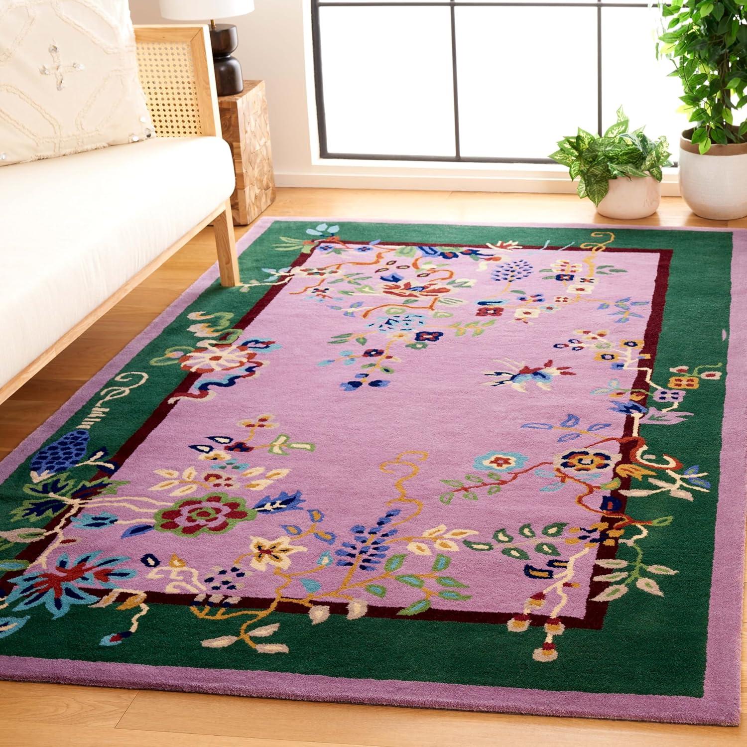 SAFAVIEH Metro Louise Floral Area Rug, Purple/Green, 3' x 5'
