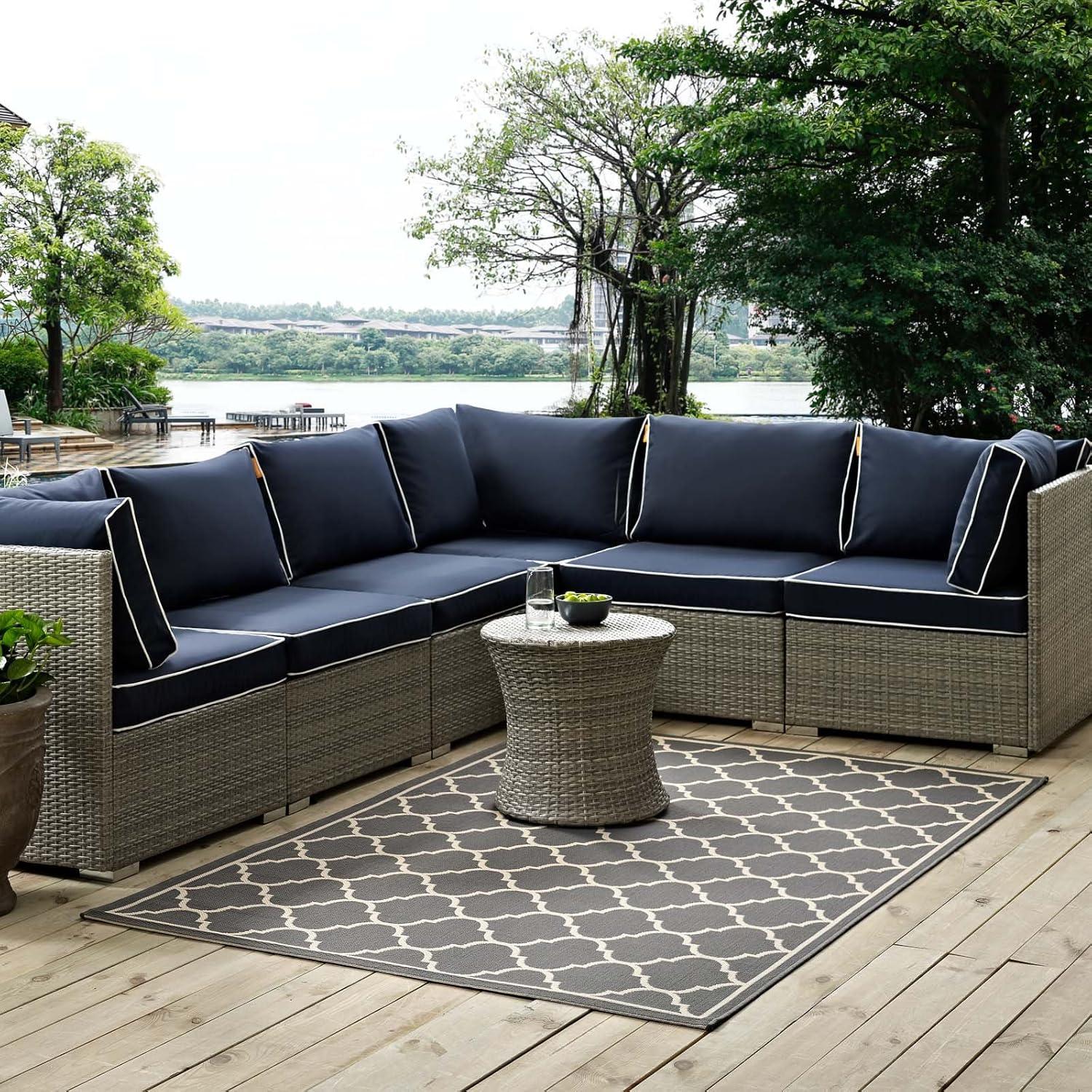 Modway Modway Avena Moroccan Quatrefoil Trellis Indoor and Outdoor Area Rug