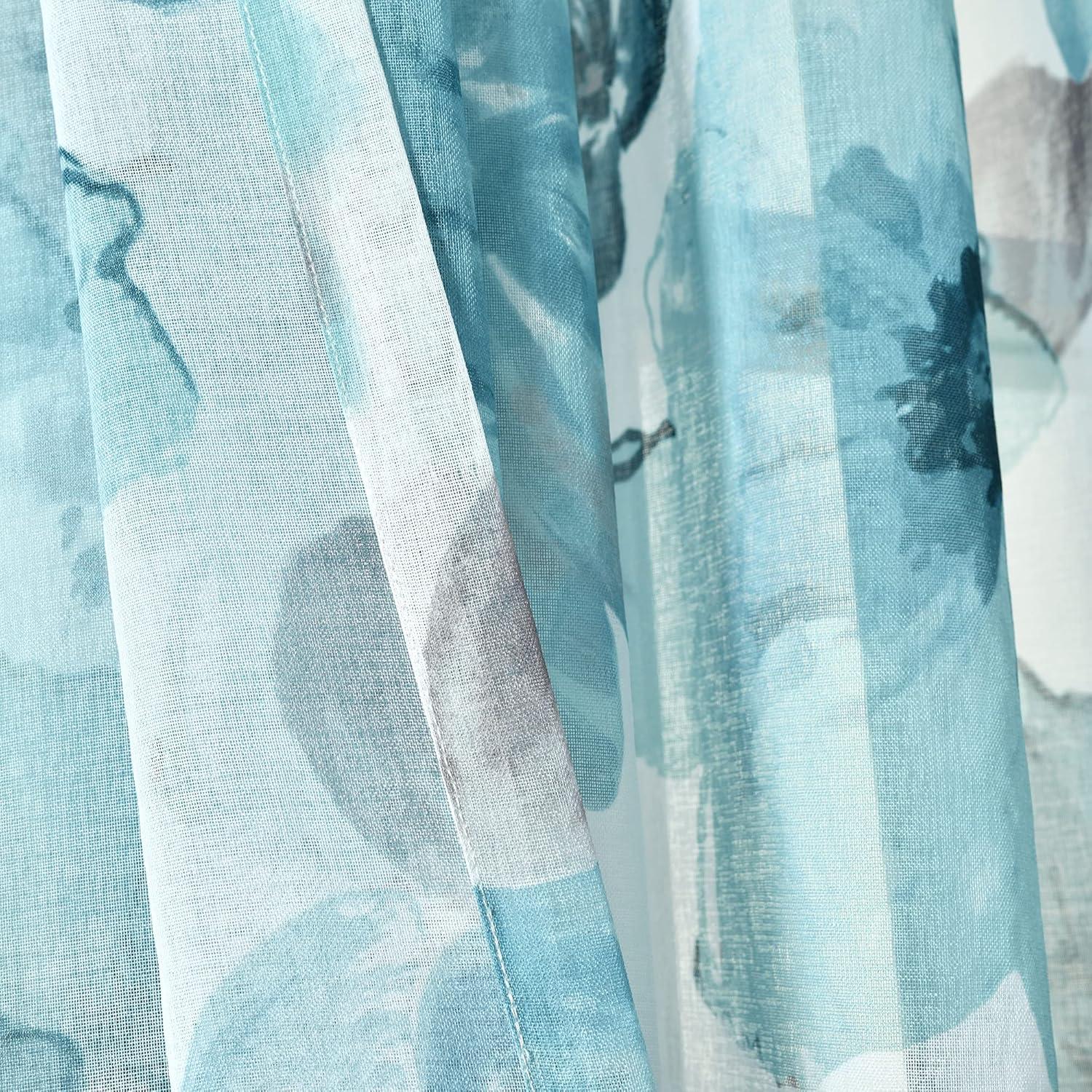 Lush Decor Leah Polyester Sheer Curtain Pair (Set of 2)