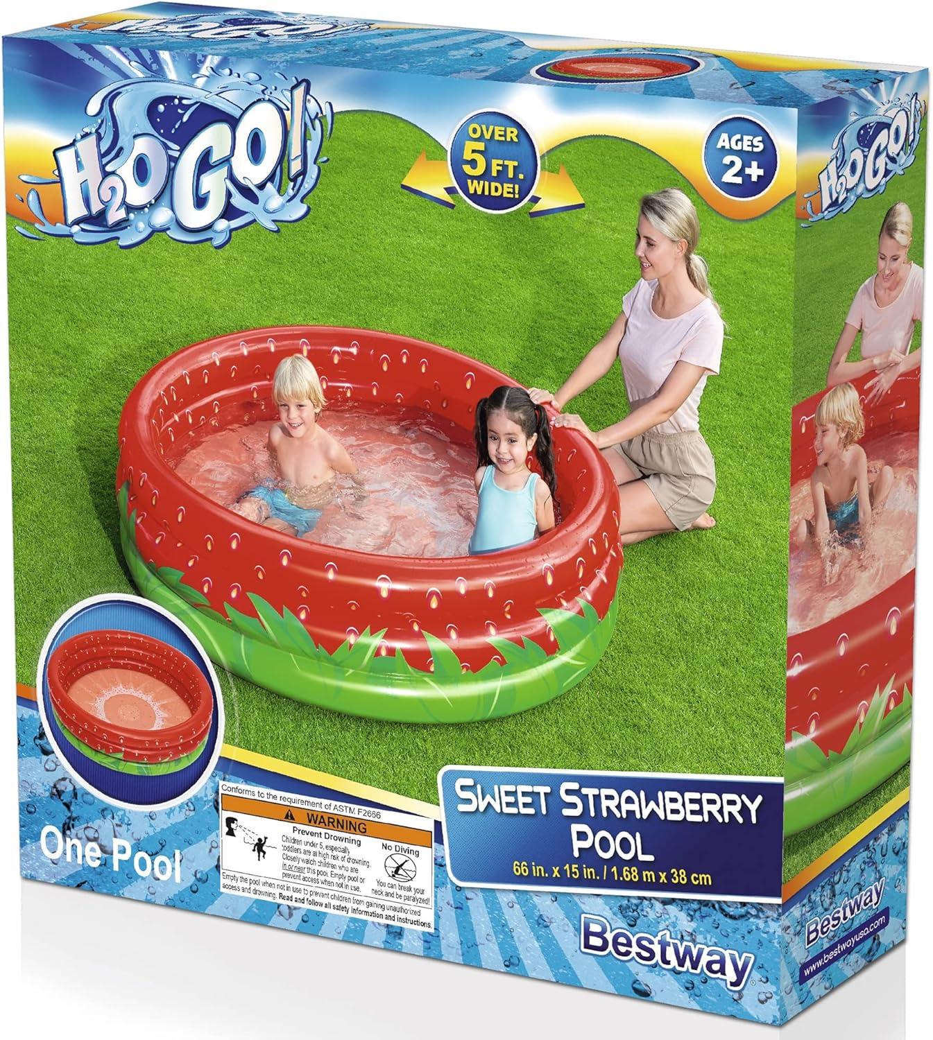 Bestway Round Multicolored Inflatable Strawberry Pool