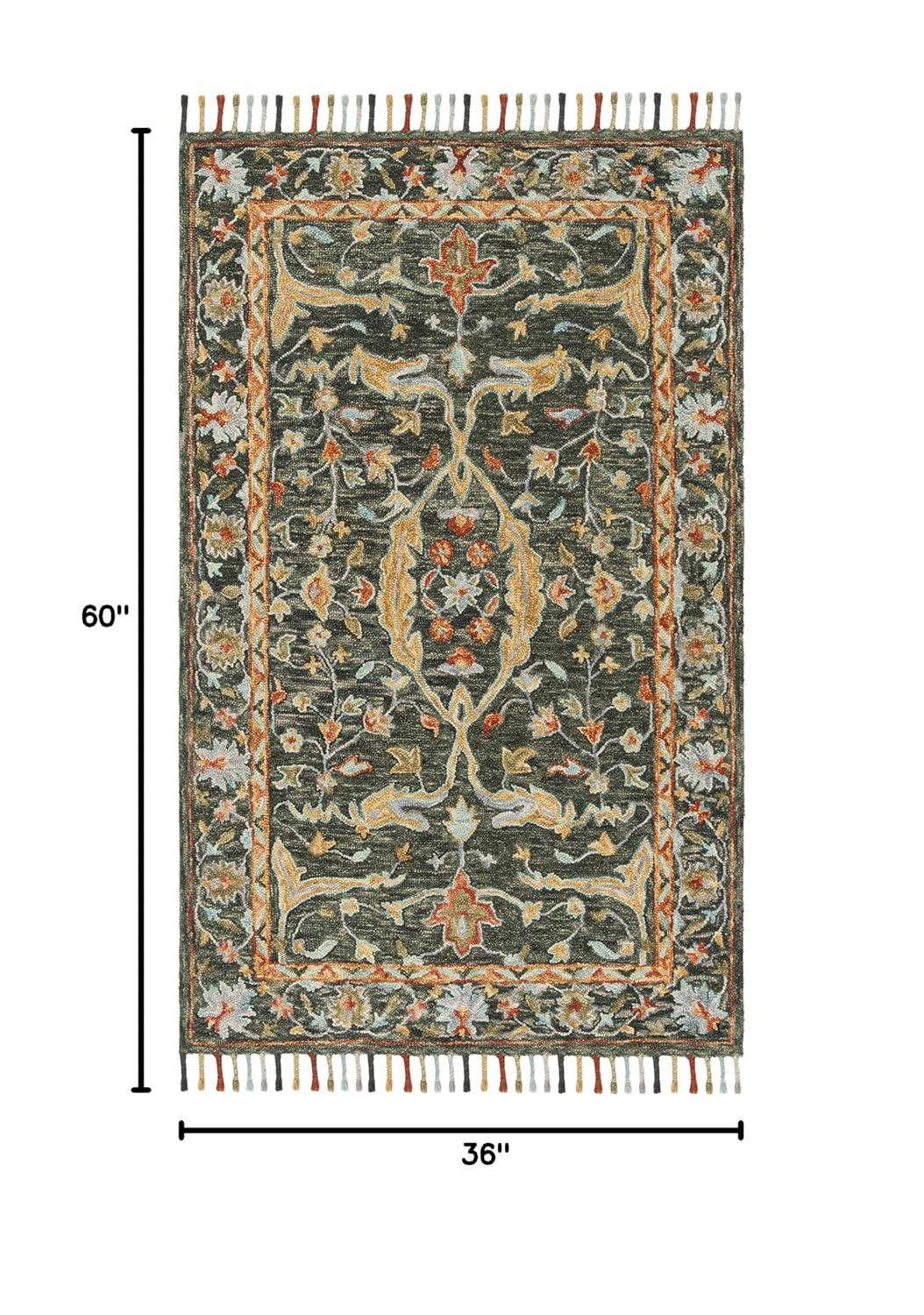 Aspen APN116 Hand Tufted Area Rug - Blue/Rust - 3' X 5' - Safavieh.