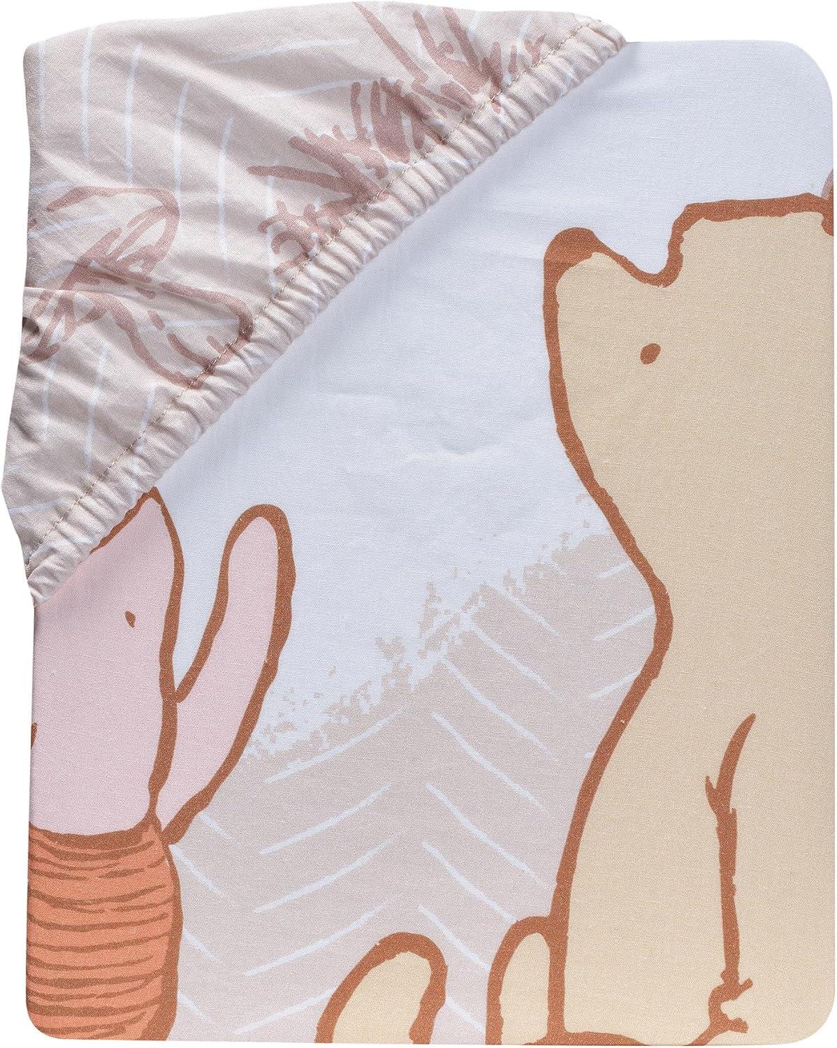 Lambs & Ivy Disney Baby Pooh Bear & Pals Photo Op Cotton Baby Fitted Crib Sheet