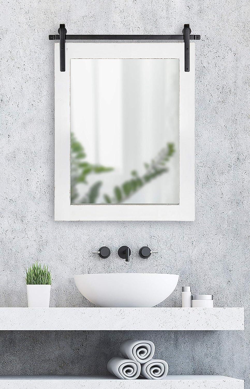 22&#34; x 30&#34; Cates Rectangle Wall Mirror White - Kate &#38; Laurel All Things Decor