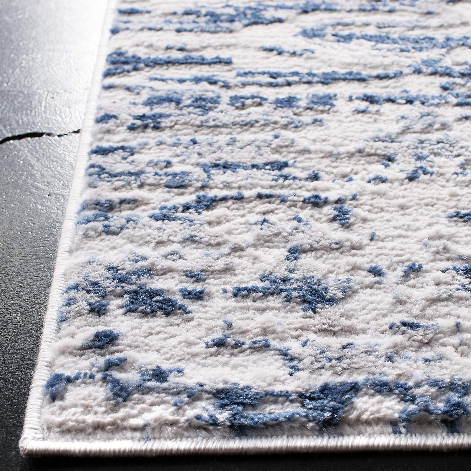 Amelia ALA768 Power Loomed Area Rug - Grey/Navy - 4'x6' - Safavieh.