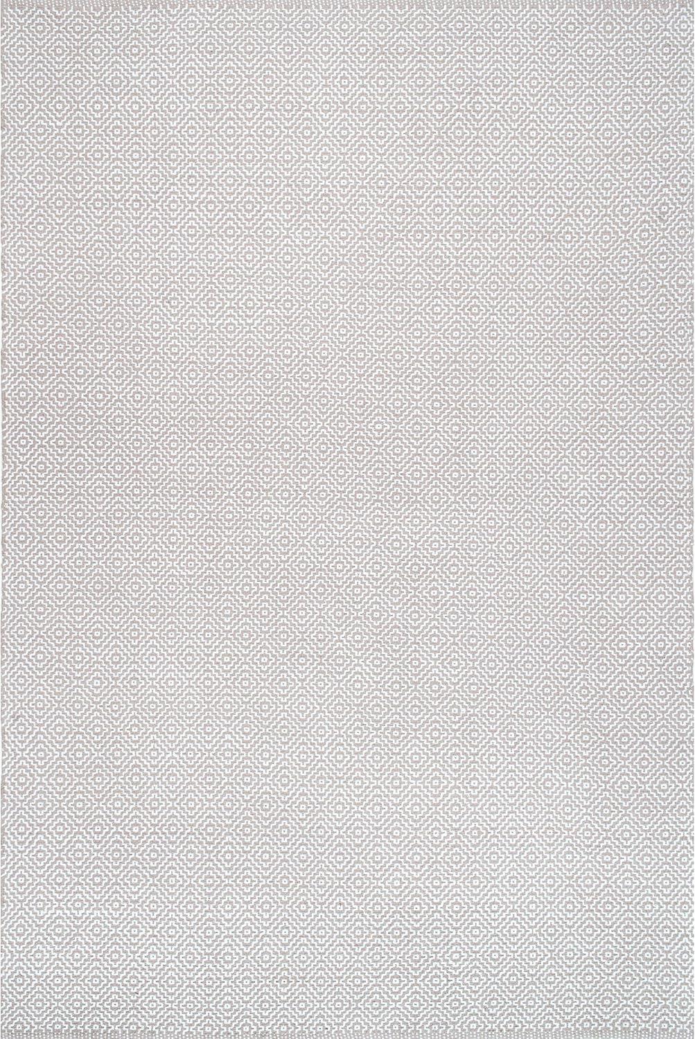 6'x9' Cotton Hand Loomed Lorretta Area Rug Taupe - nuLOOM: Modern Flat Pile Rectangle, Indoor Use, Canvas Backing