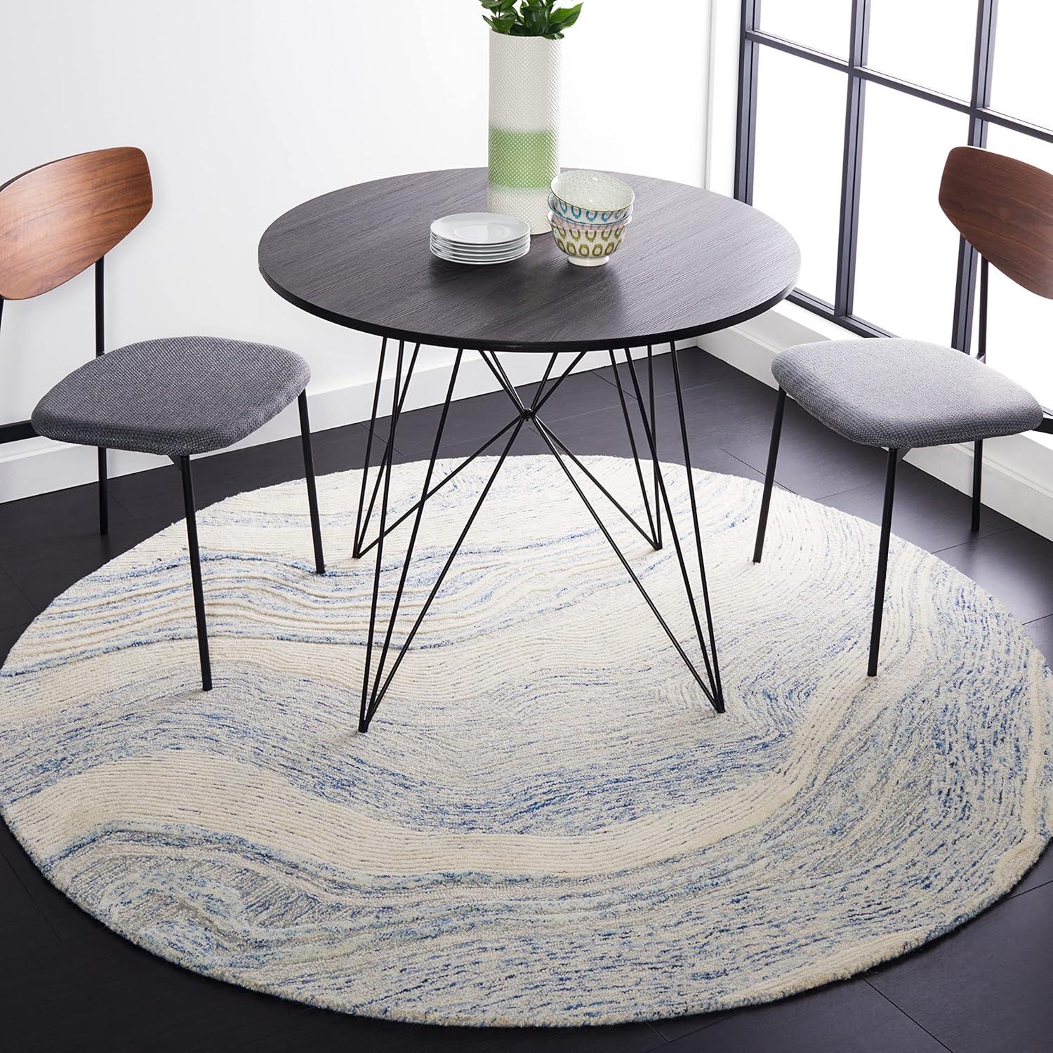 Fifth Avenue FTV121 Hand Tufted Indoor Area Rug - Beige/Ivory - 4' Round - Safavieh