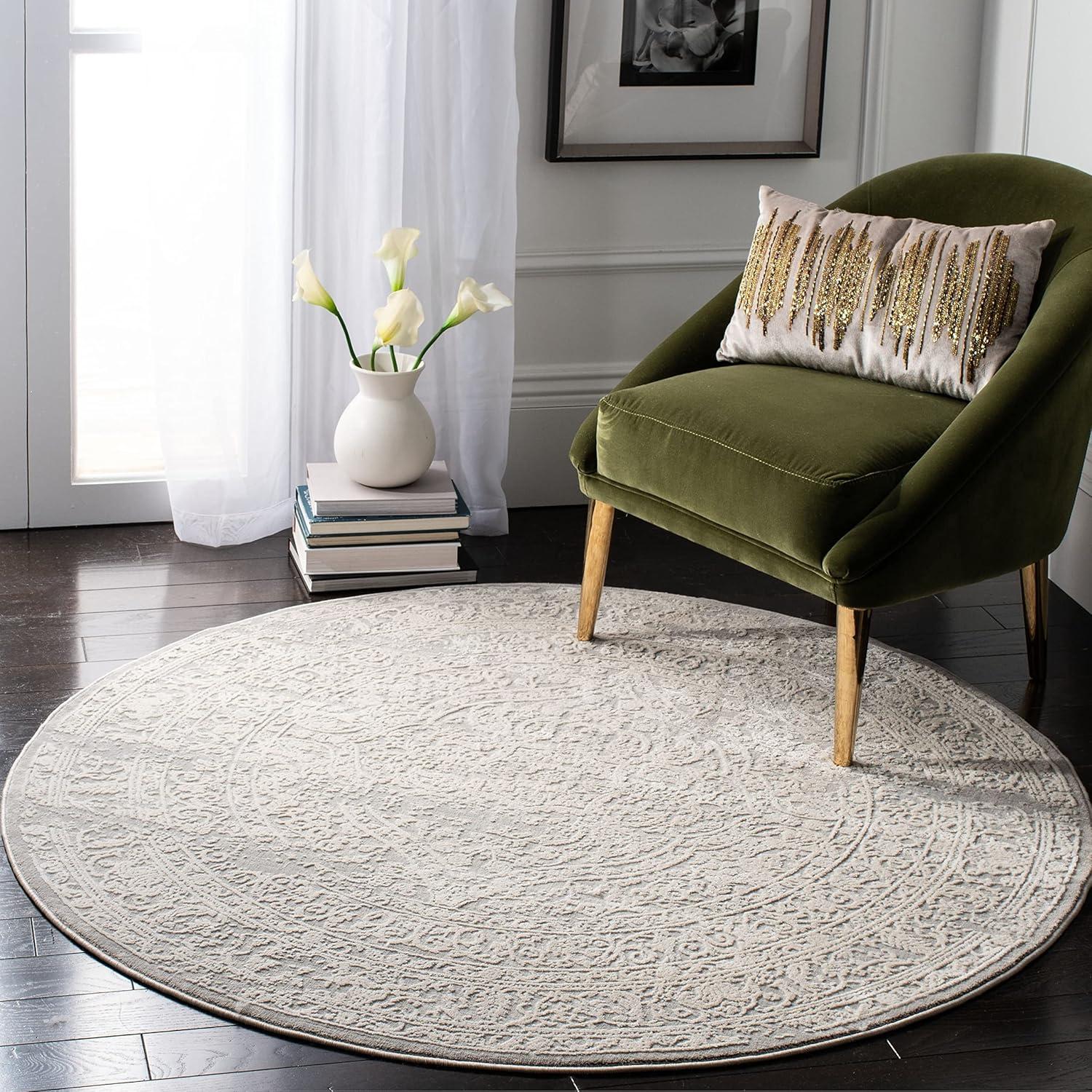 Princeton PRN711 Power Loomed Indoor Runner Rug - 2'x10' - Grey/Beige - Safavieh