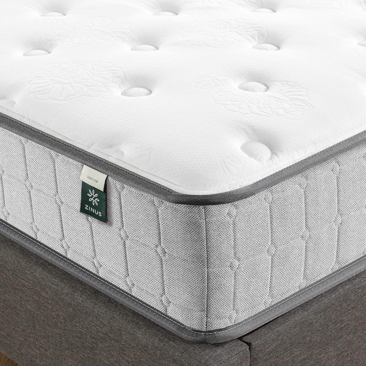 Zinus Comfort Support Cooling Gel Memory Foam, Twin, Tight Top 10" Hybrid Mattress with Pocket Spring