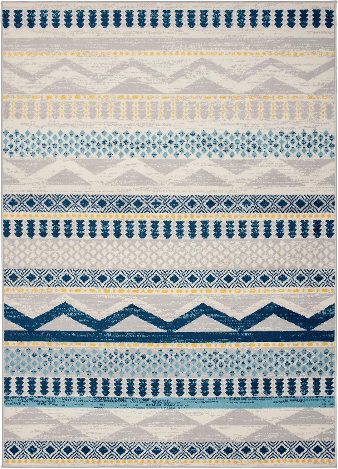 World Rug Gallery Boho Geometric Area Rug