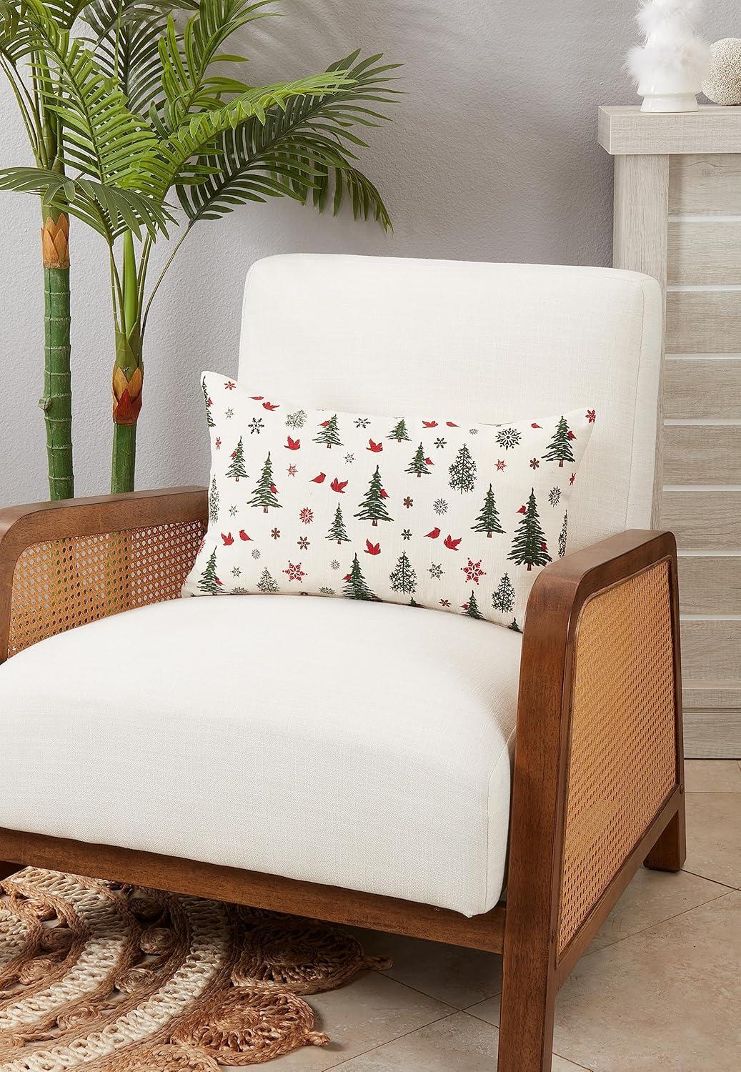 Saro Nadalia Collection Cotton Throw Pillow