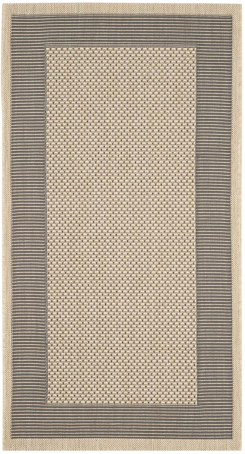 Courtyard CY7987 Power Loomed Indoor/Outdoor Accent Rug - Grey/Cream - 2'7"x5' - Safavieh.
