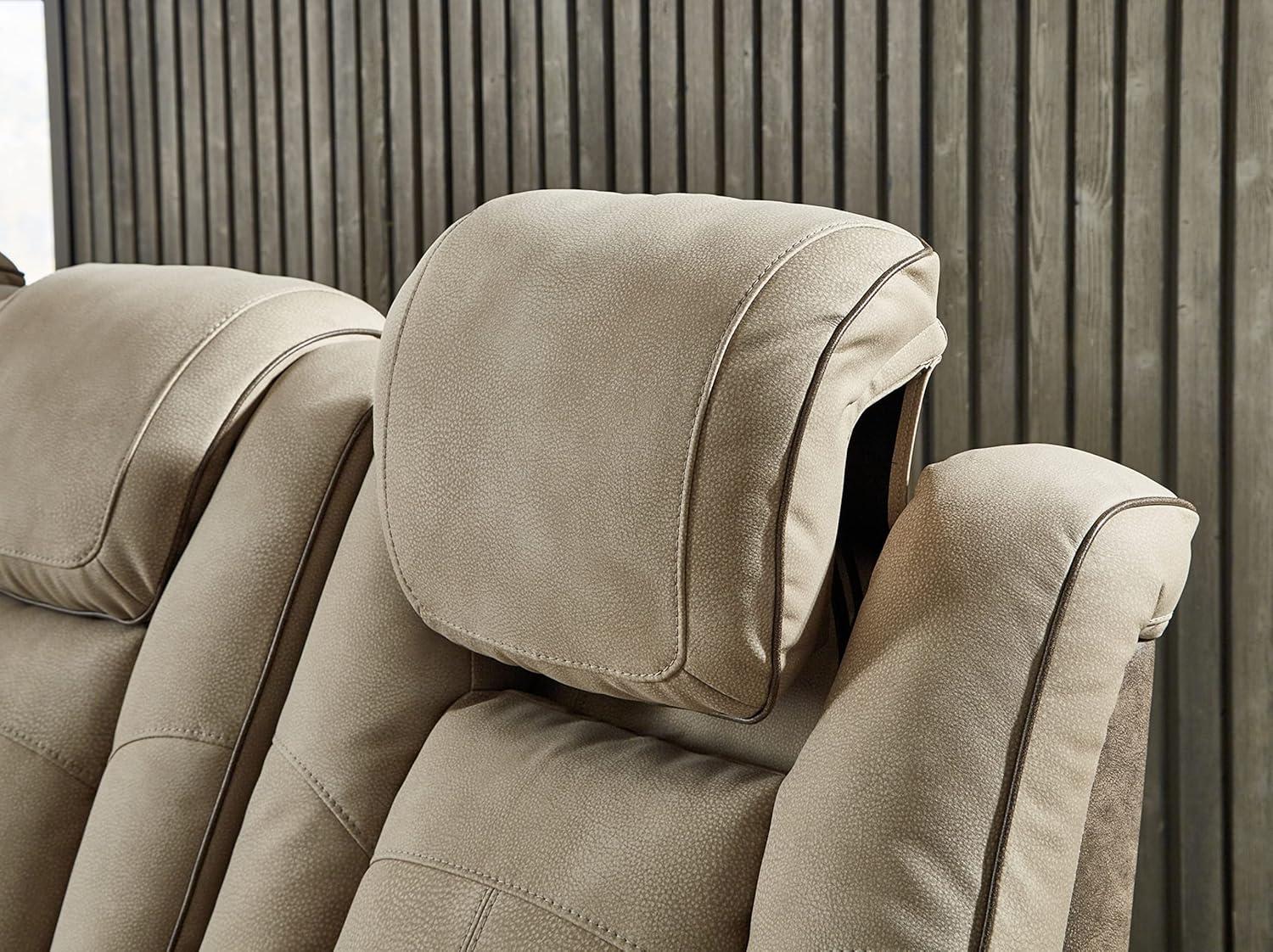 86'' Faux Leather Power Reclining Sofa
