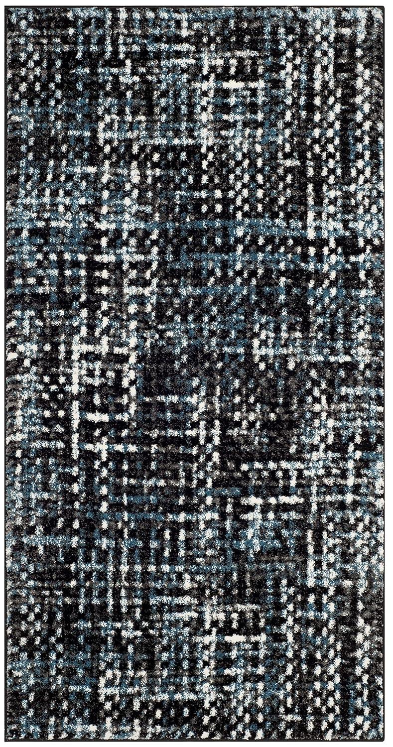 Porcello PRL6941 Power Loomed Indoor Accent Rug - 2'7"x5' - Charcoal/Blue - Safavieh