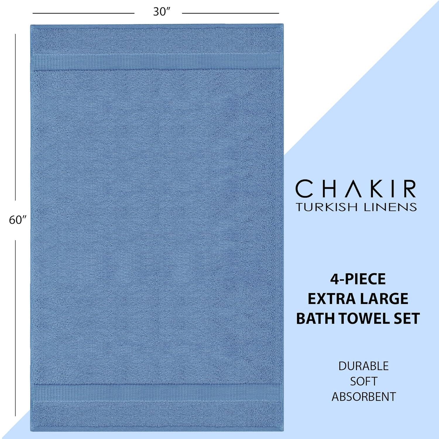 BC BARE COTTON Luxury Hotel & Spa Towel Turkish Cotton Washcloths - Dobby Border (13x13 Inches) - Set of 12 - Wedgewood