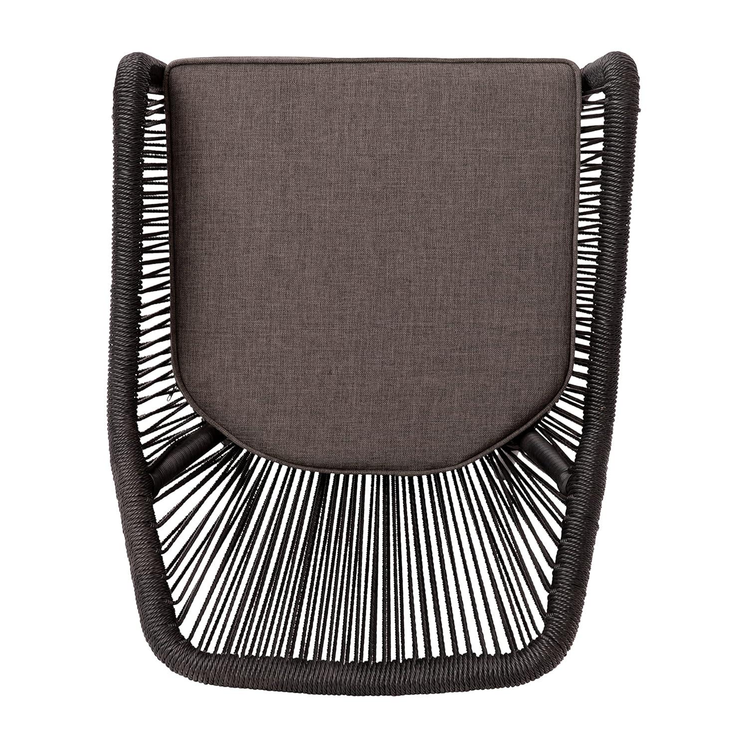 Taylor & Logan Kyla Metal Outdoor Stacking Dining Armchair with Cushion (Set of 2)