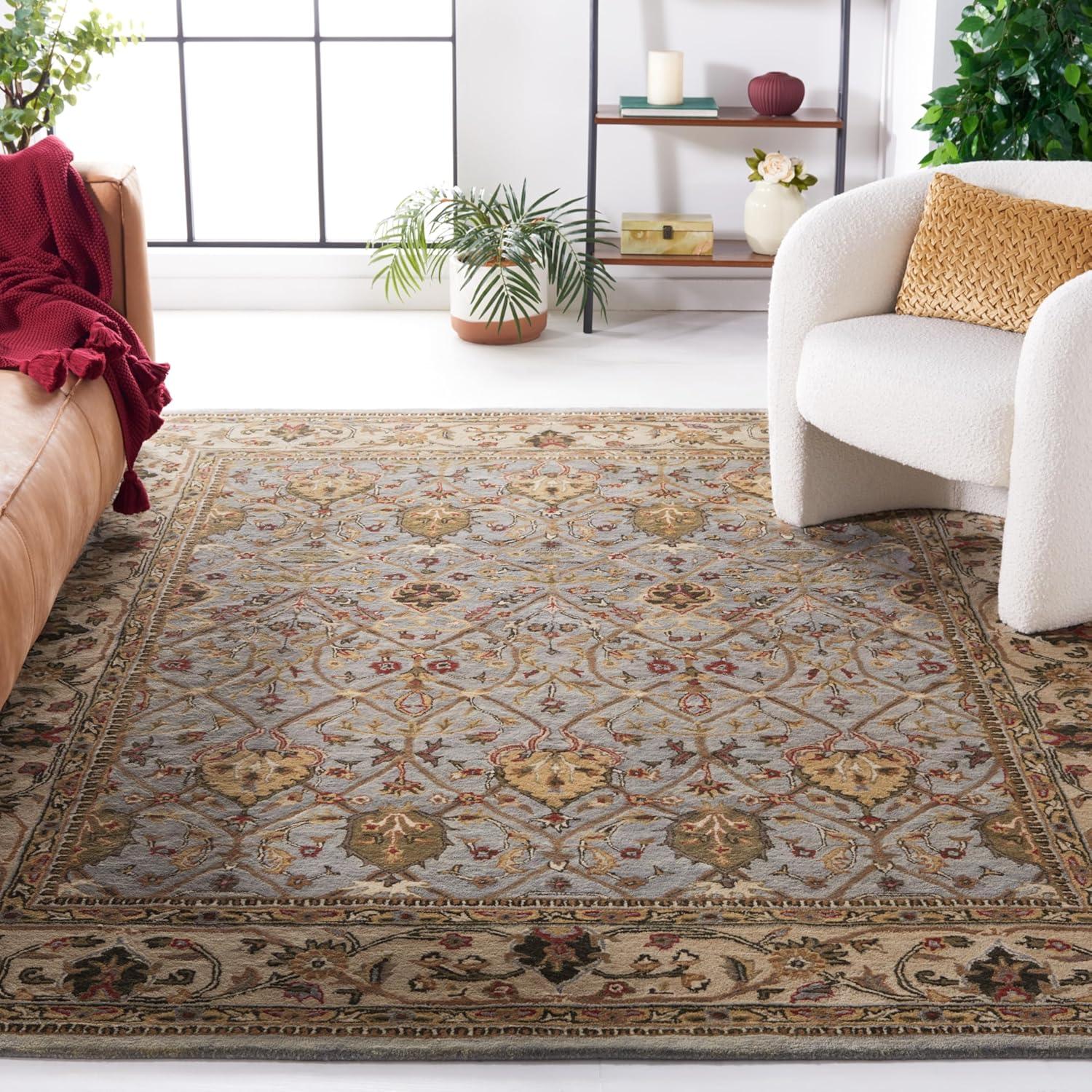 Persian Legend PL819 Hand Tufted Rectangle Traditional Area Rug - Grey/Ivory - 7' 6" X 9' 6" - Safavieh.