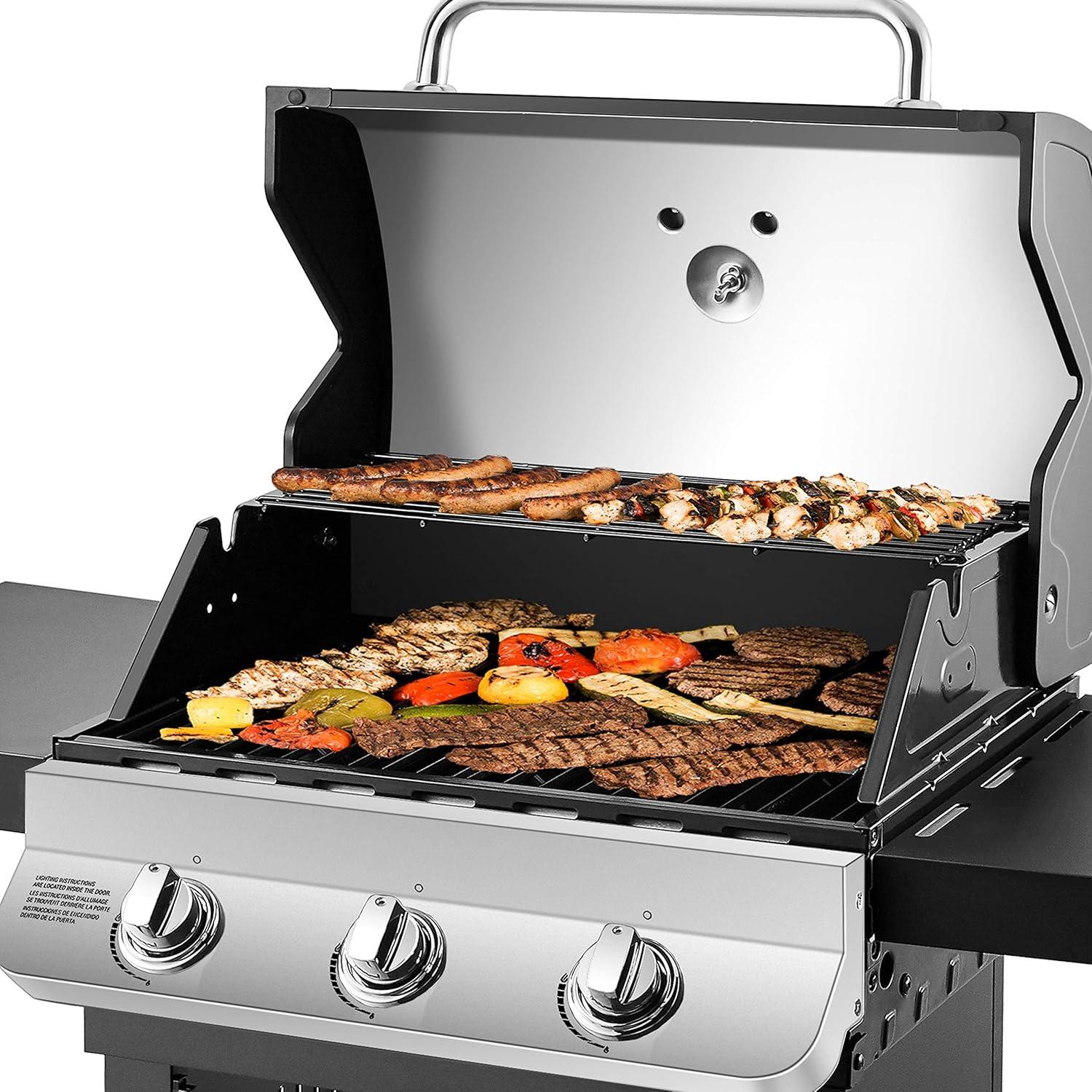 Dyna-Glo 3 - Burner Free Standing 36000 BTU Gas Grill with Cabinet