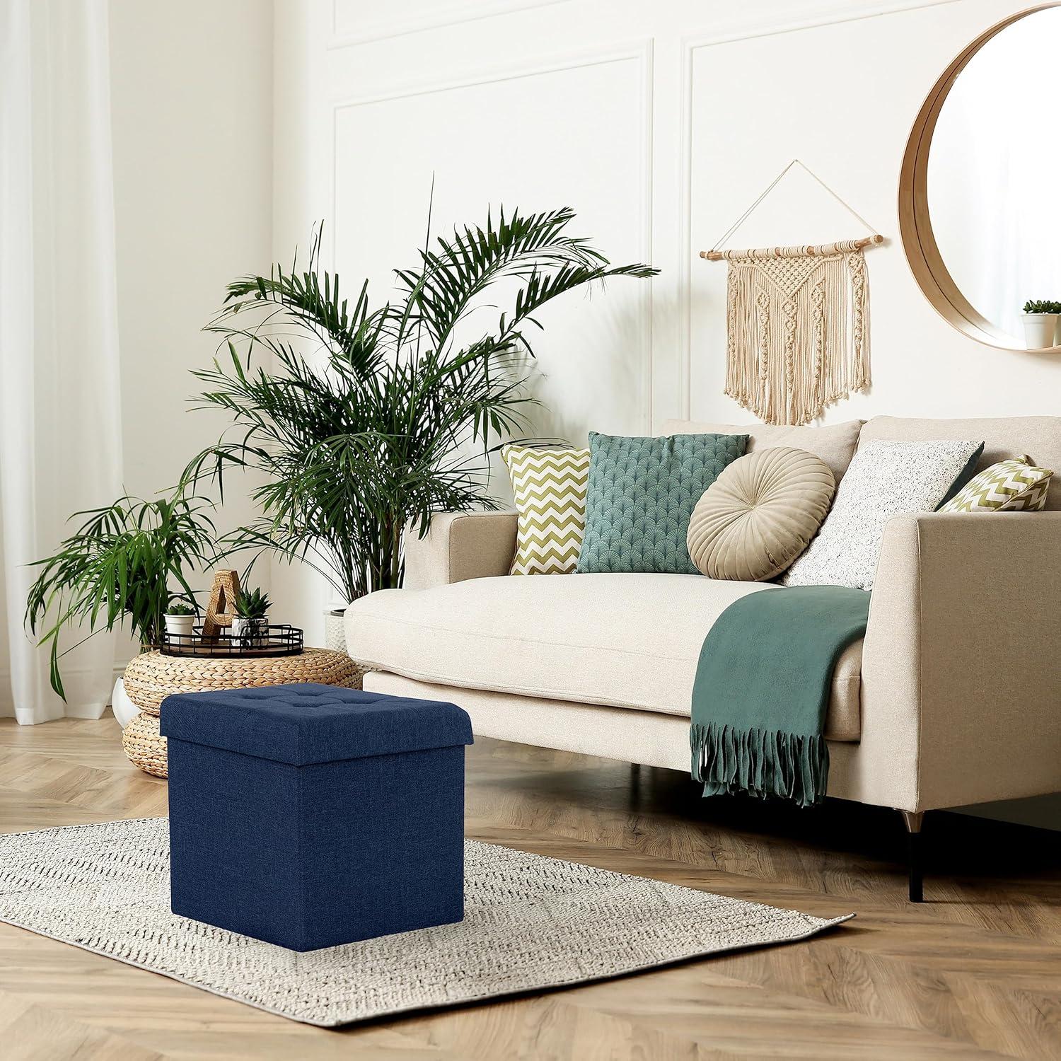 15.7'' W Upholstered Storage Ottoman
