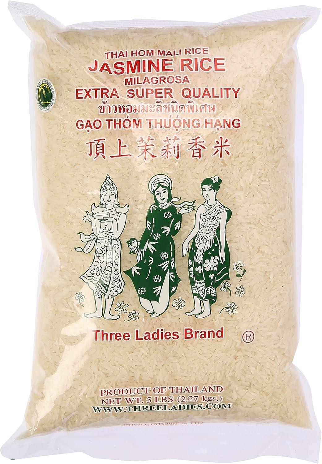 Three Ladies Thai Hom Mali Rice Jasmine Rice 5 lbs. (2.27 kgs)
