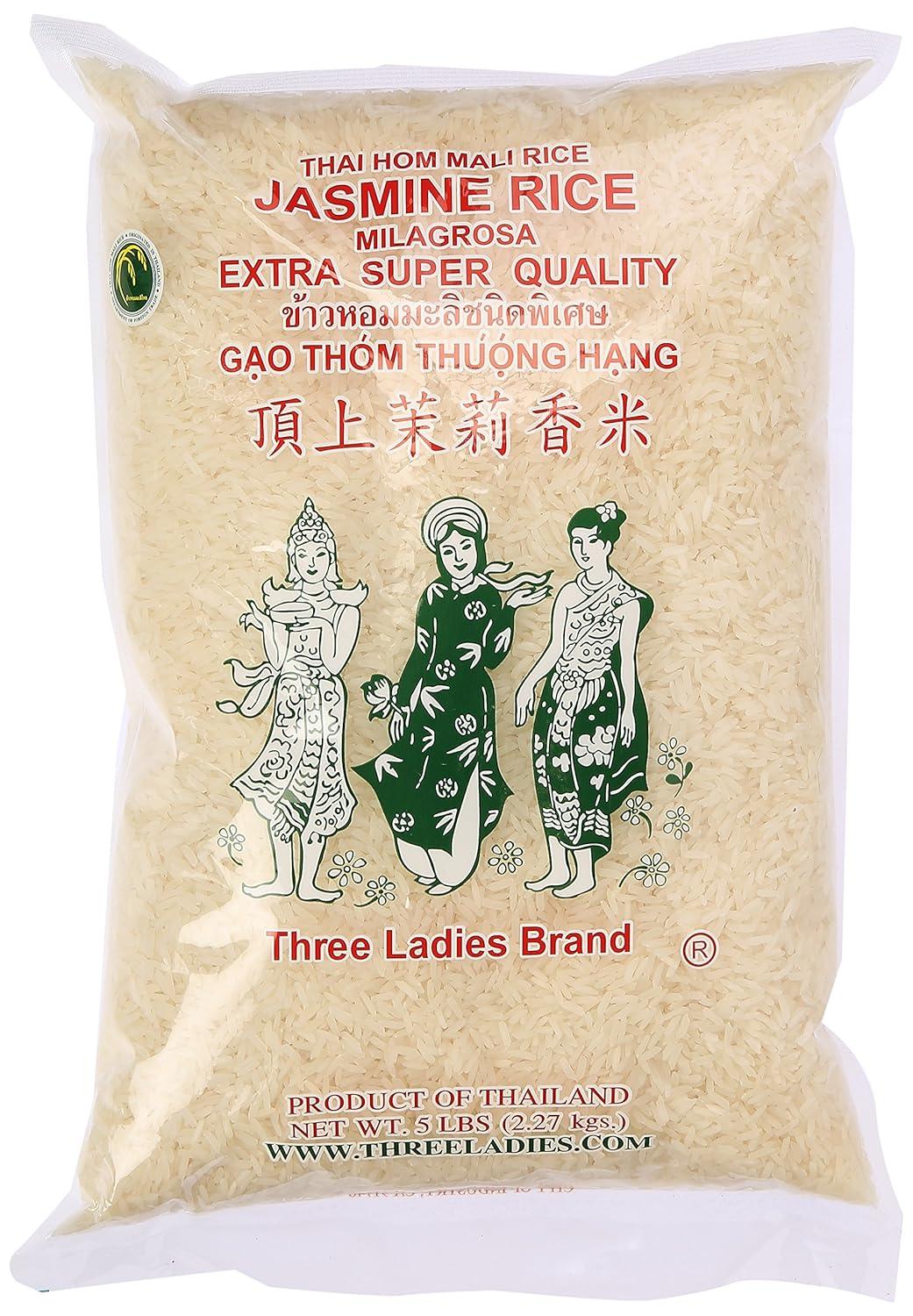 Three Ladies Thai Hom Mali Rice Jasmine Rice 5 lbs. (2.27 kgs)