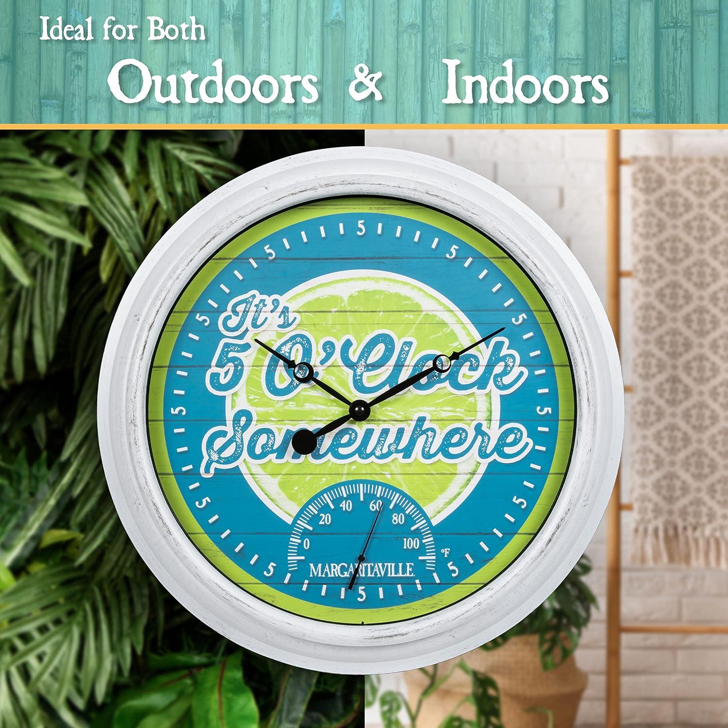 La Crosse Technology Margaritaville 5 O'clock Somewhere 15.75" Wall Clock