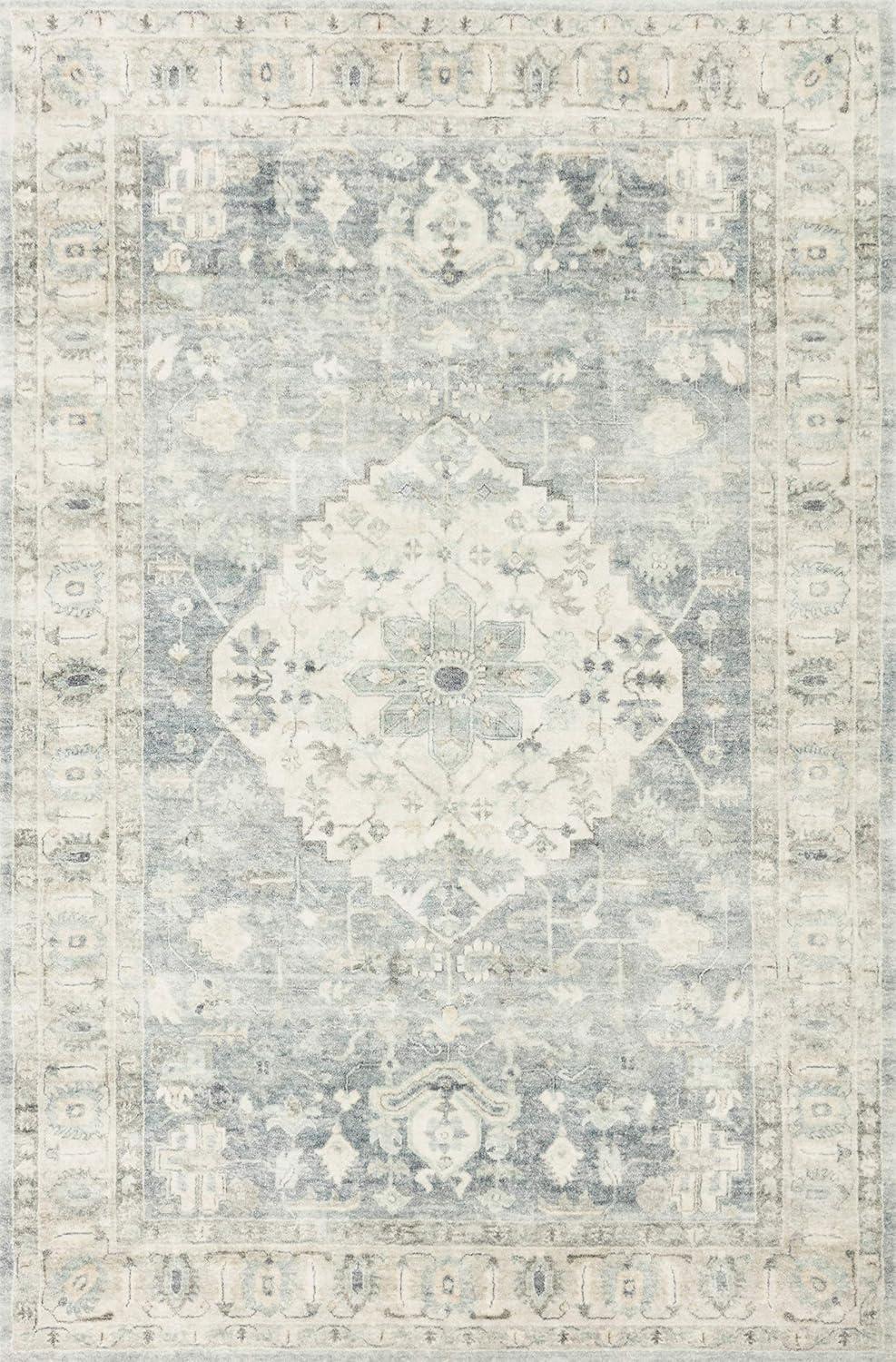 Sera Oriental Denim/Fog Area Rug