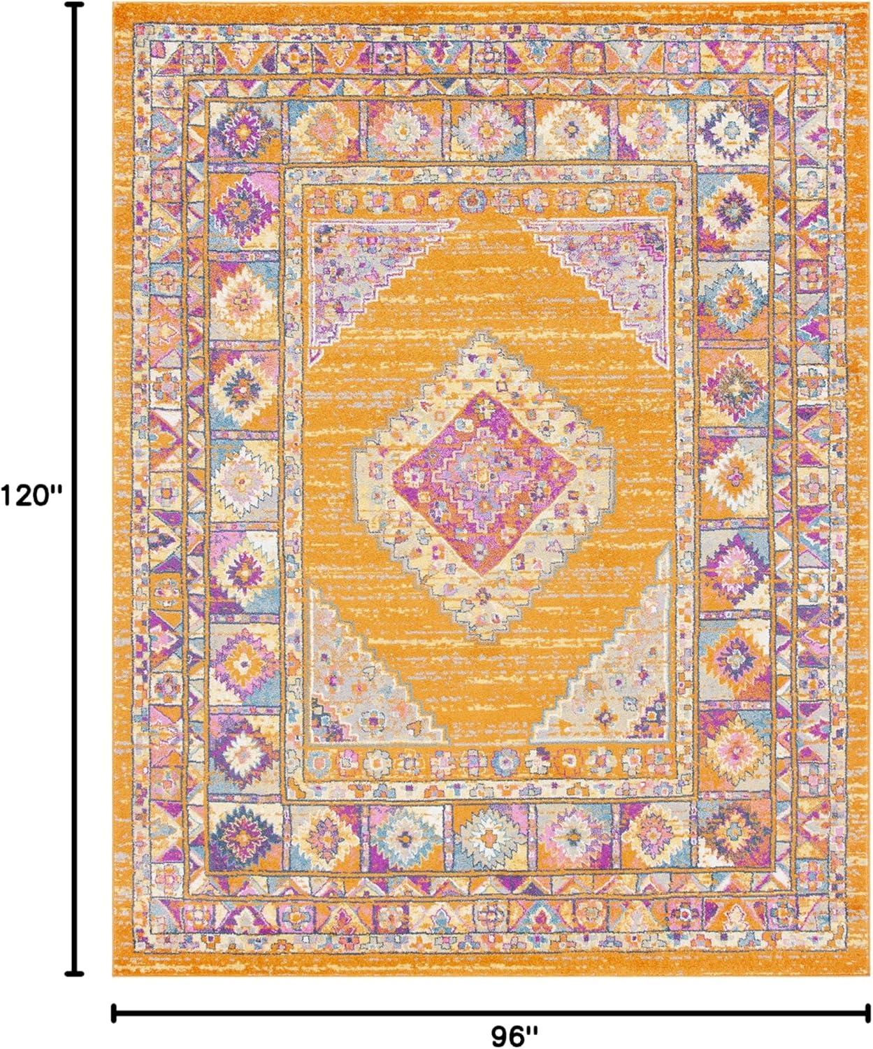 SAFAVIEH Madison Emmet Traditional Area Rug, Orange/Fuchsia, 8' x 10'