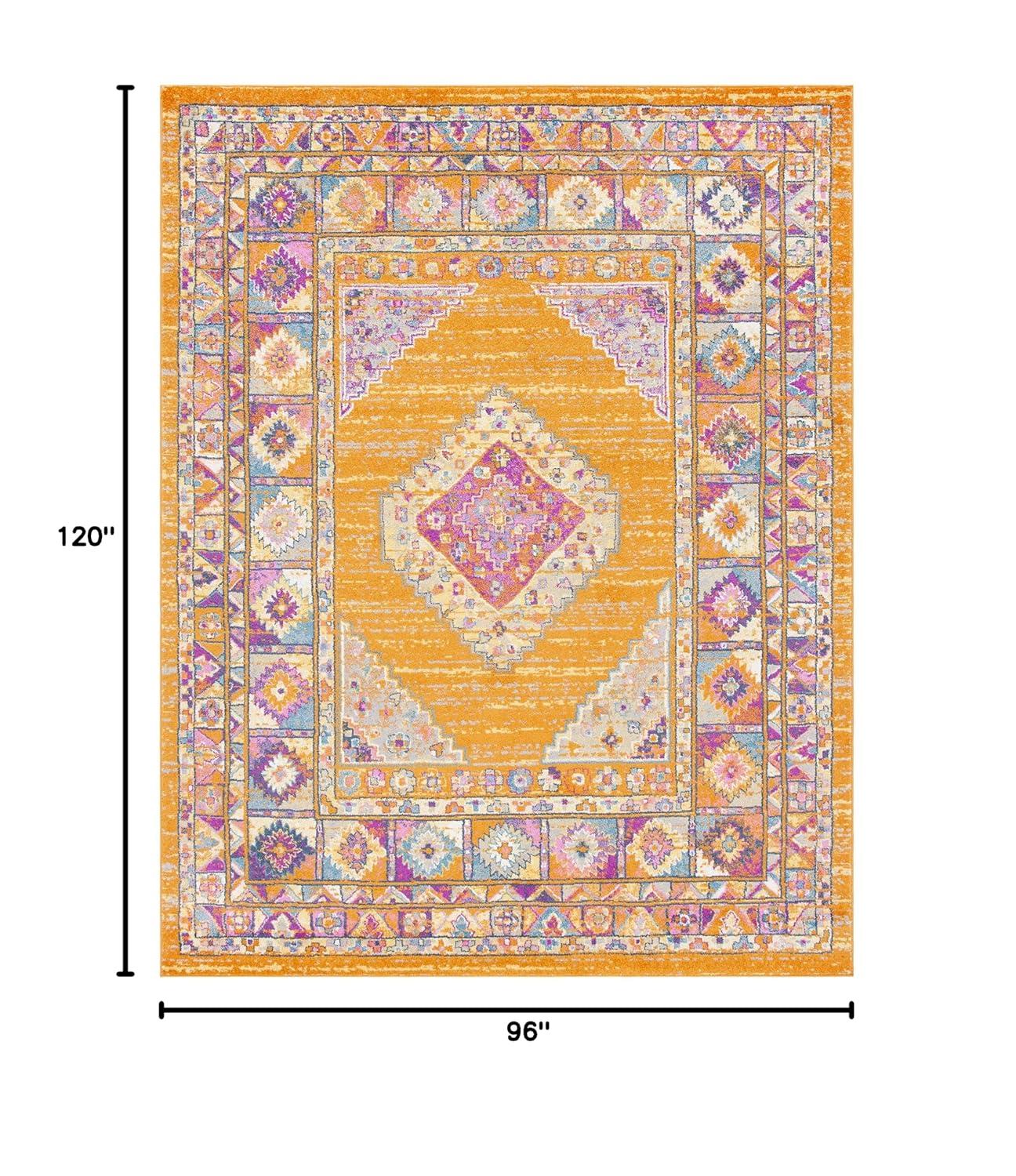 Madison MAD133 Power Loomed Indoor Area Rug - Orange/Fuchsia - 8'x10' - Safavieh