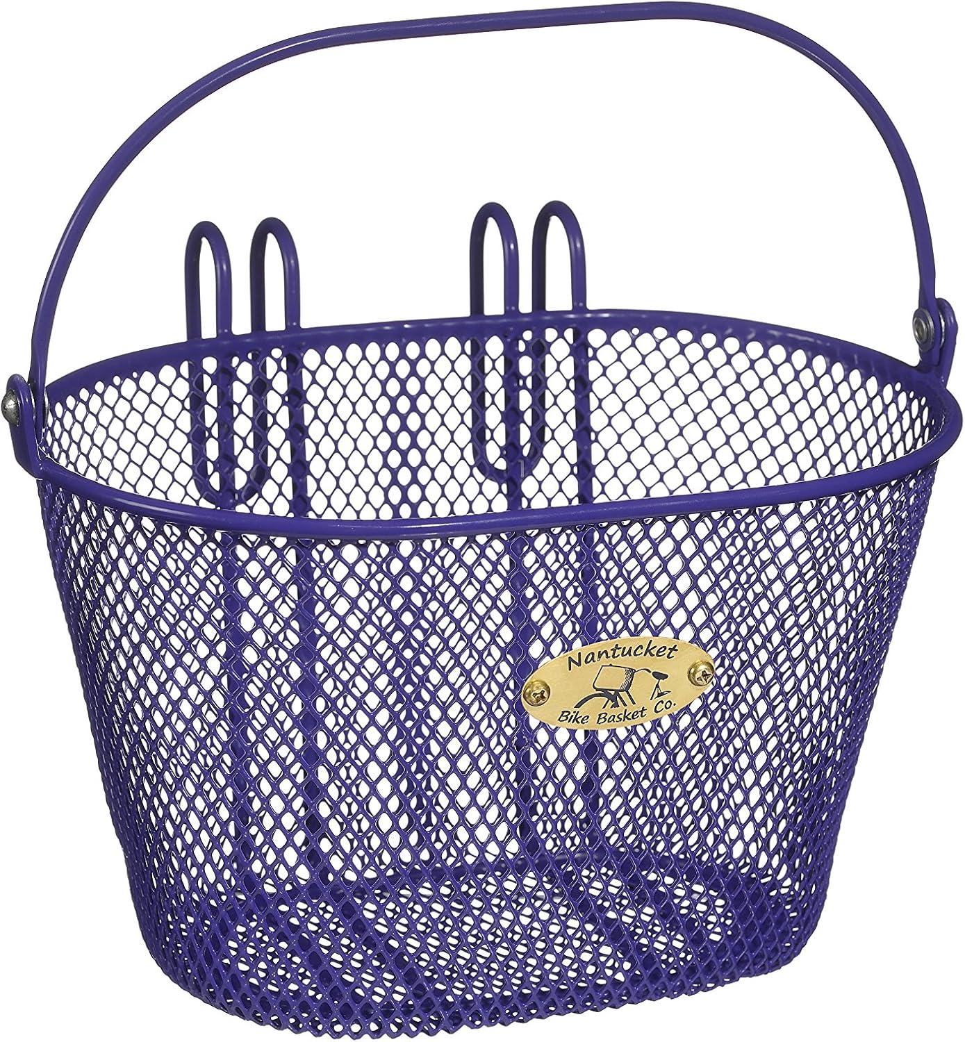 Nantucket Bicycle Basket Co. Surfside Child Mesh Wire Basket, Purple