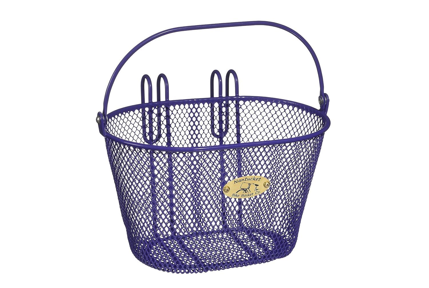 Nantucket Bicycle Basket Co. Surfside Child Mesh Wire Basket, Purple