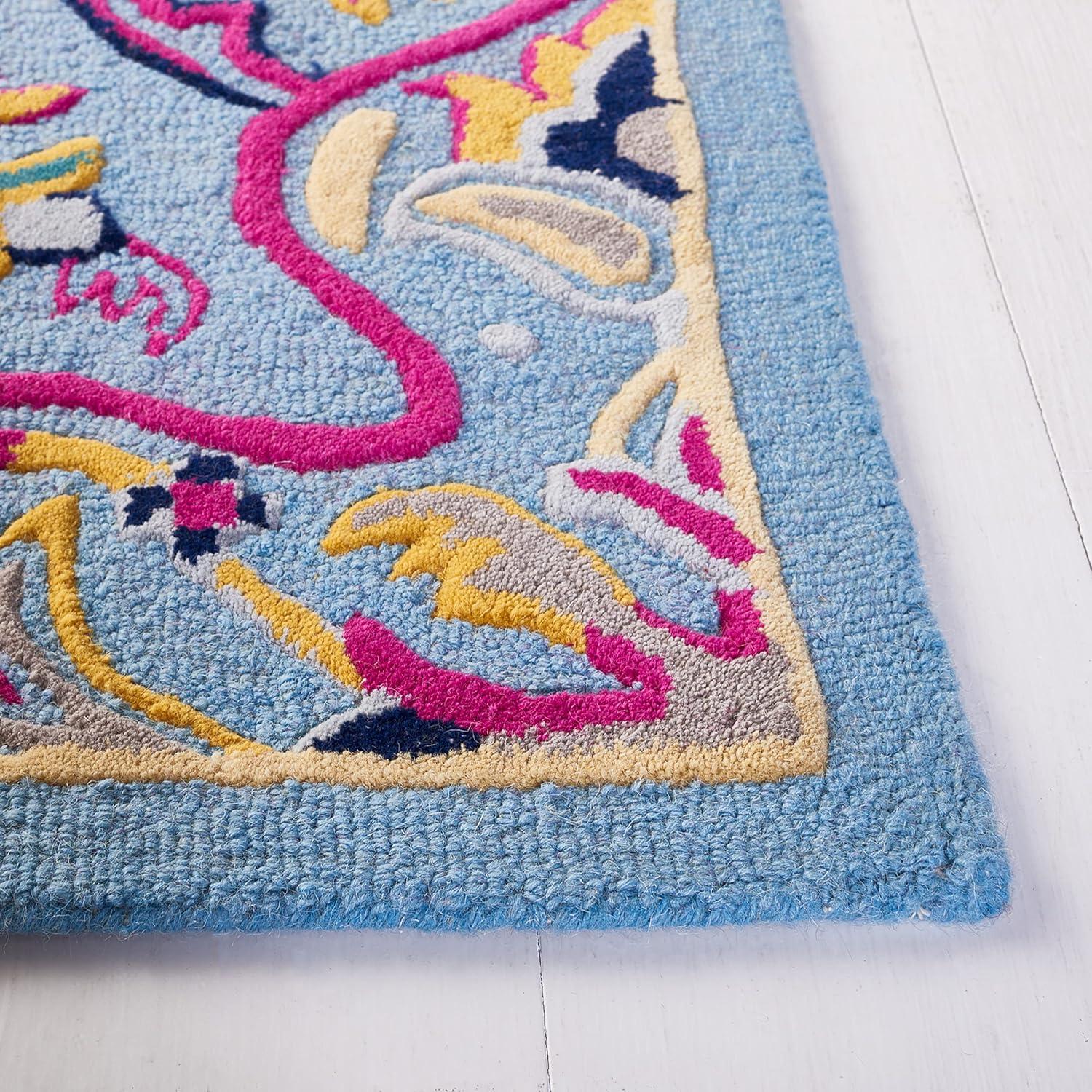 Bellagio BLG605 Hand Tufted Indoor Area Rug - Light Blue/Multi - 4'x6' - Safavieh