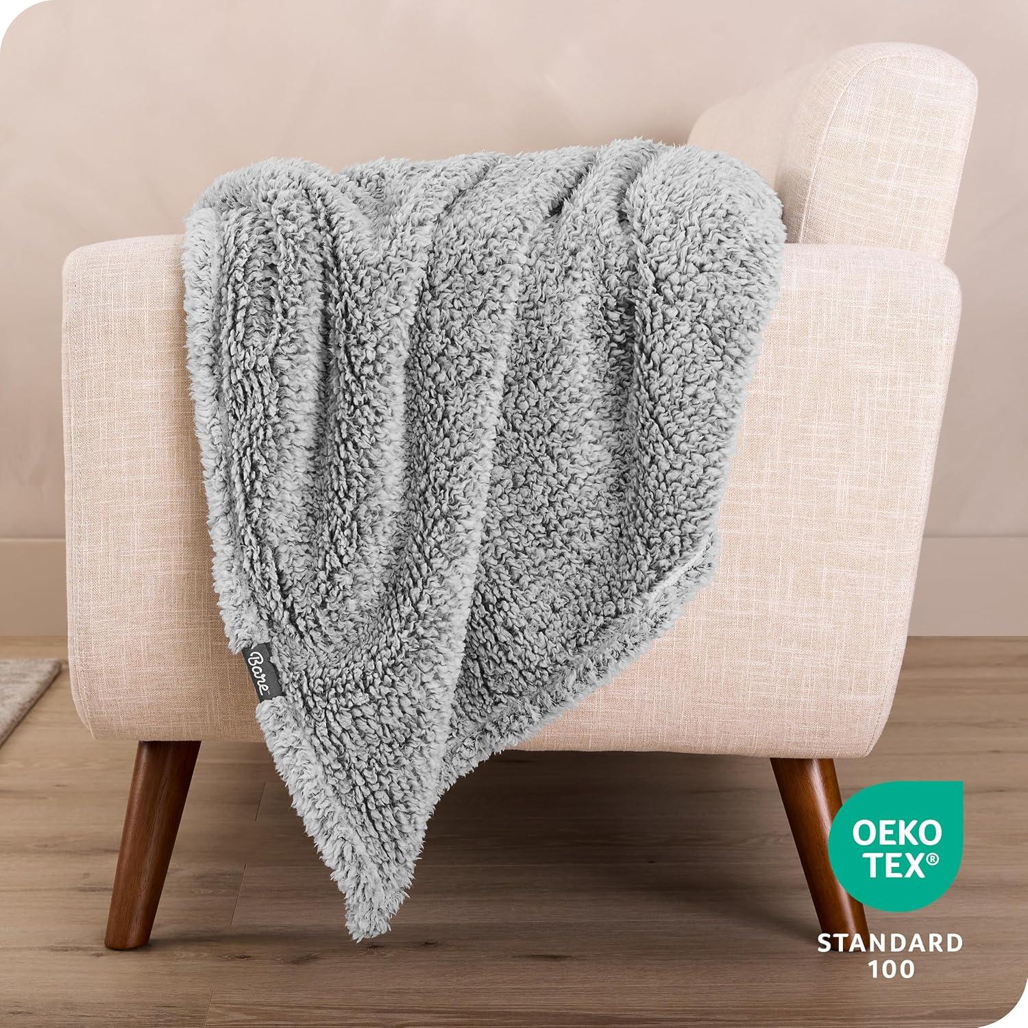 Bare Home Cozy Faux Shearling Blanket