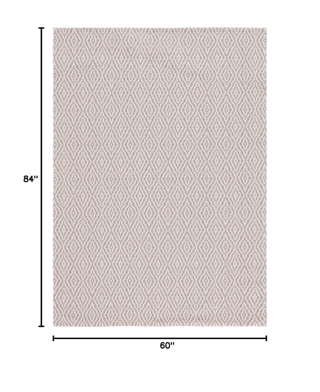 Martha Stewart Rugs Martha Stewart Cotton Geometric Rug in Taupe
