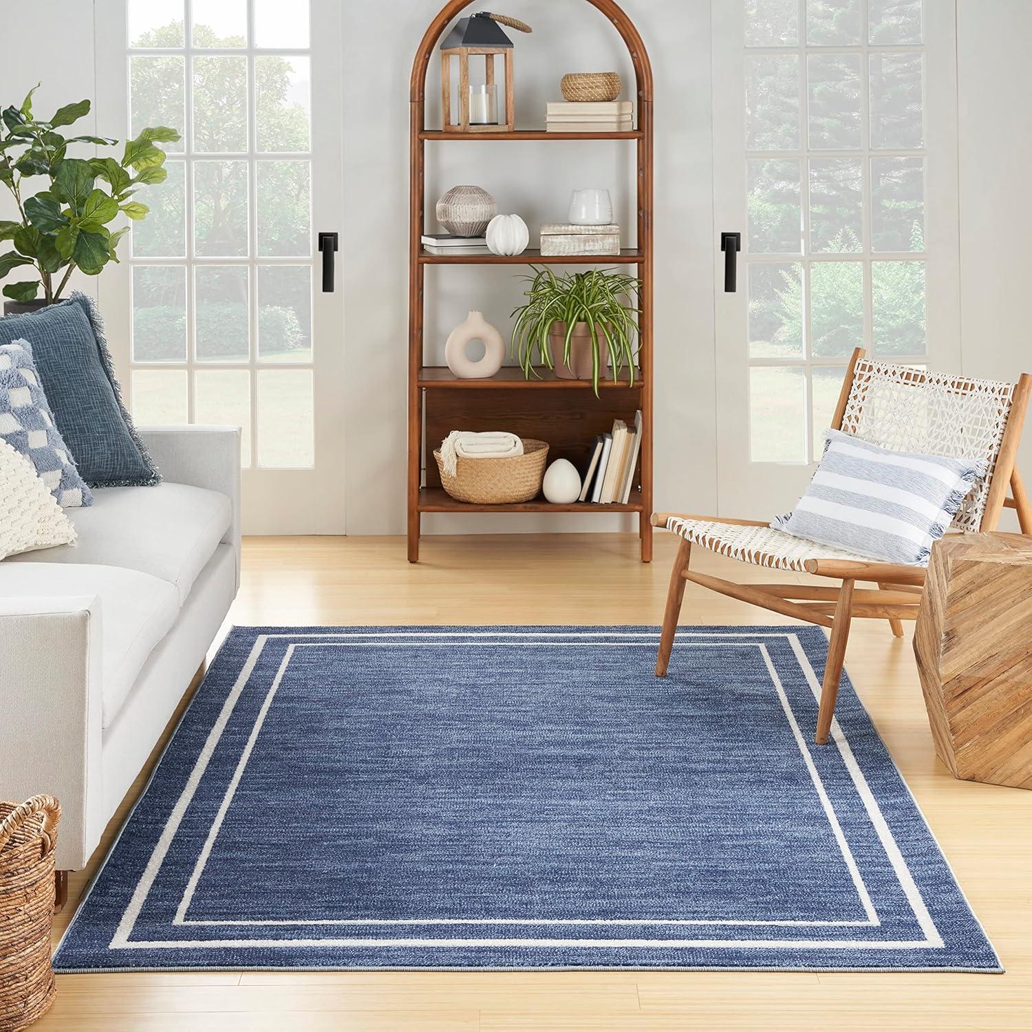 Nourison Essentials Bordered Indoor Outdoor Area Rug