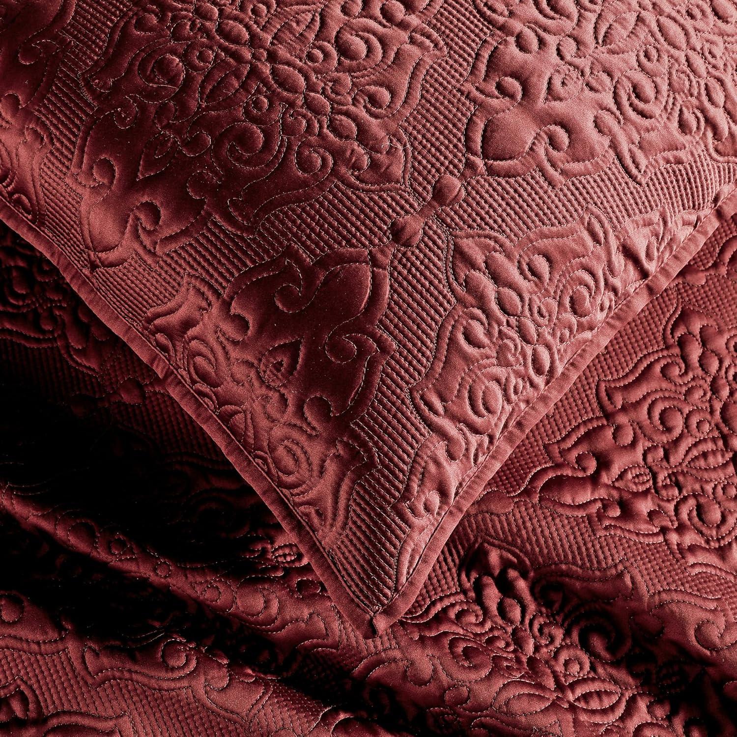 Wonderful Textile Satin Quilt Set Cooling 5-Piece Bedding Set