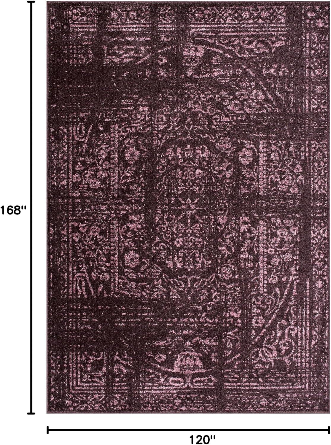 Nuloom Arlena Oriental/Persian 8x10 Indoor Area Rug for Living Room Bedroom Dining Room Kitchen, Burgundy/Pink