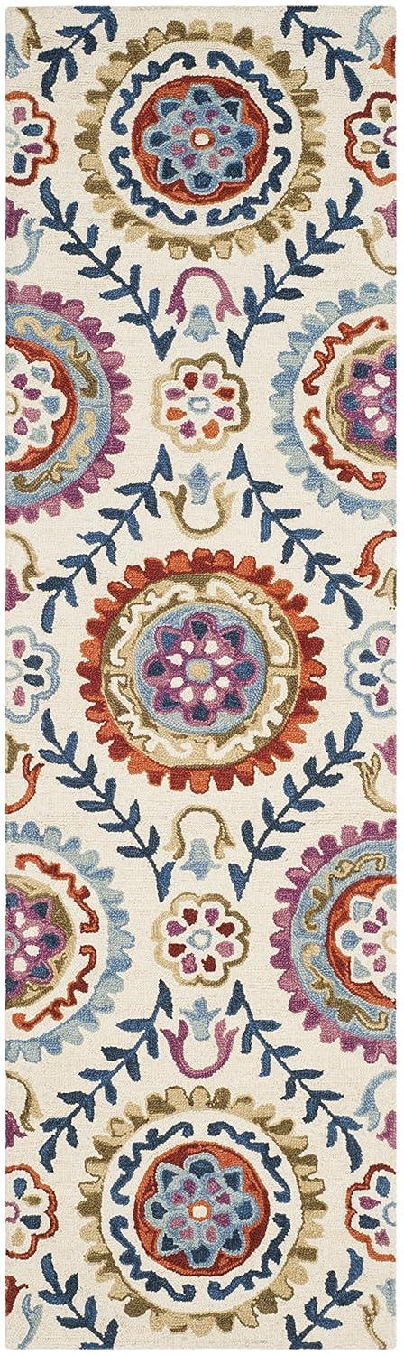SAFAVIEH Suzani SZN374B Hand-hooked Ivory / Multi Rug