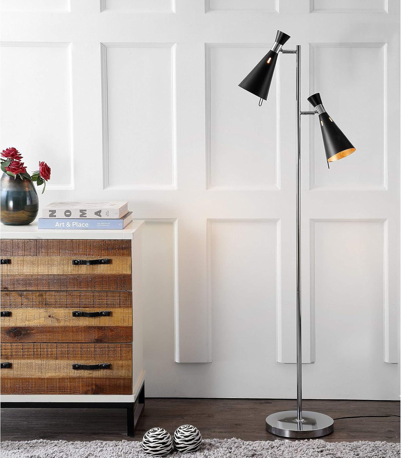 Efisio Floor Lamp - Chrome - Safavieh