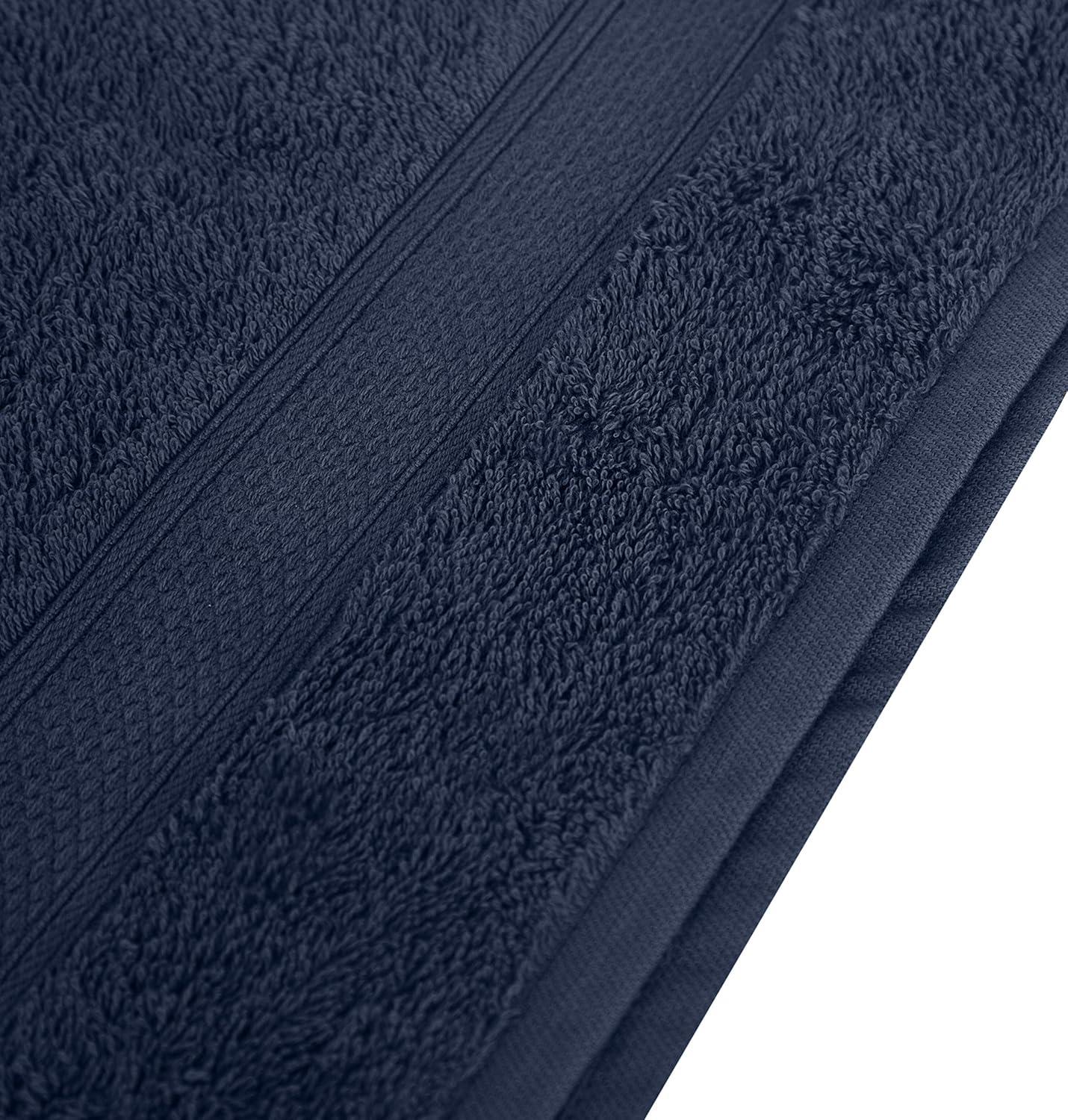 Hand Towels - 6-Pack, Softest 100% Cotton by California Design Den - Navy Blue, Six-Pcs Hand Towels