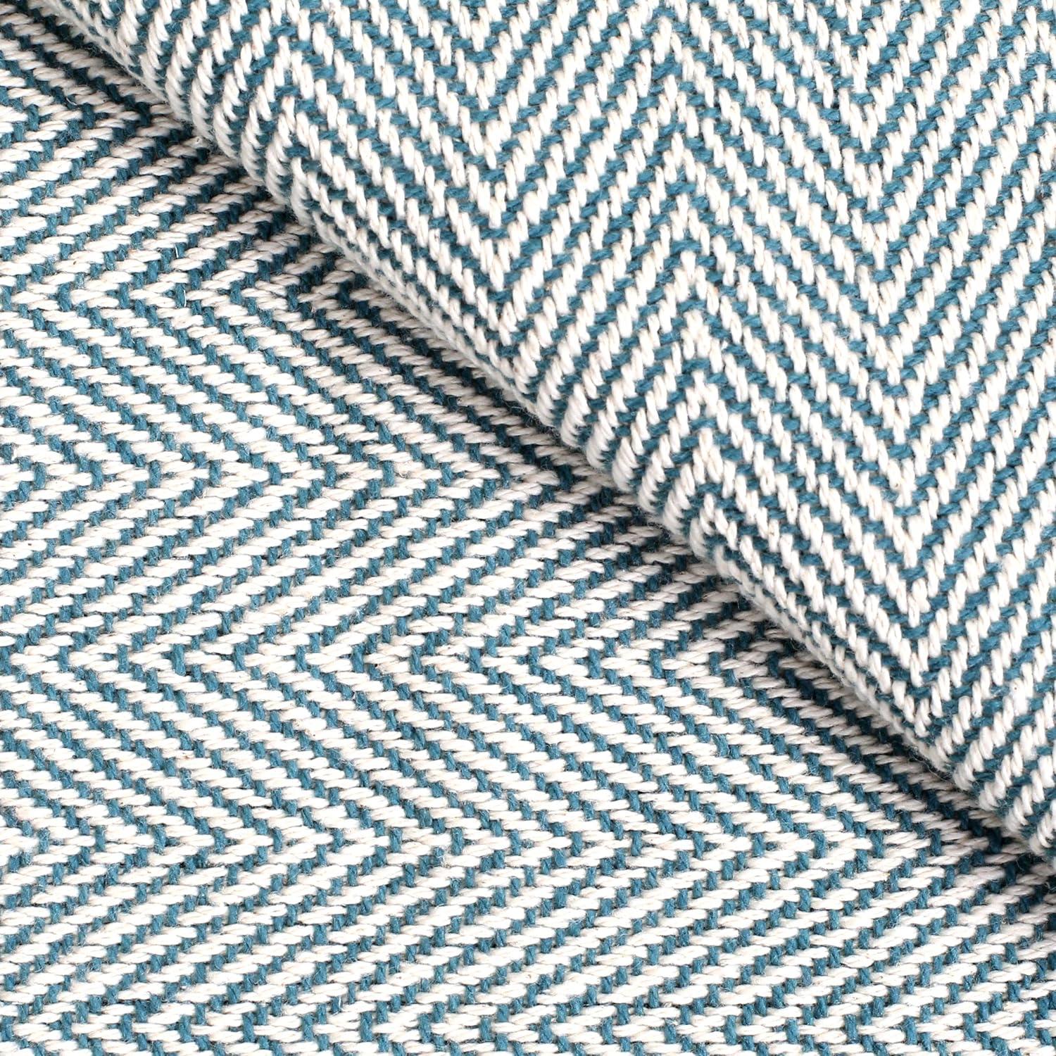 GLAMBURG 100% Soft and Breathable Cotton Thermal Blanket Queen Charcoal - Perfect for Layering Any Bed for All Season